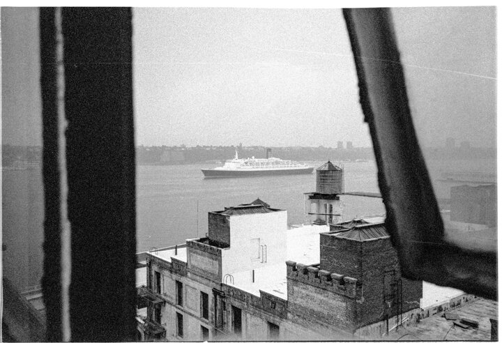 View of Hudson River from Starrett-Lehigh Building. 1996