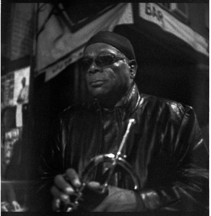 Bandleader Eddie Gale outside Zebulon. 2006
