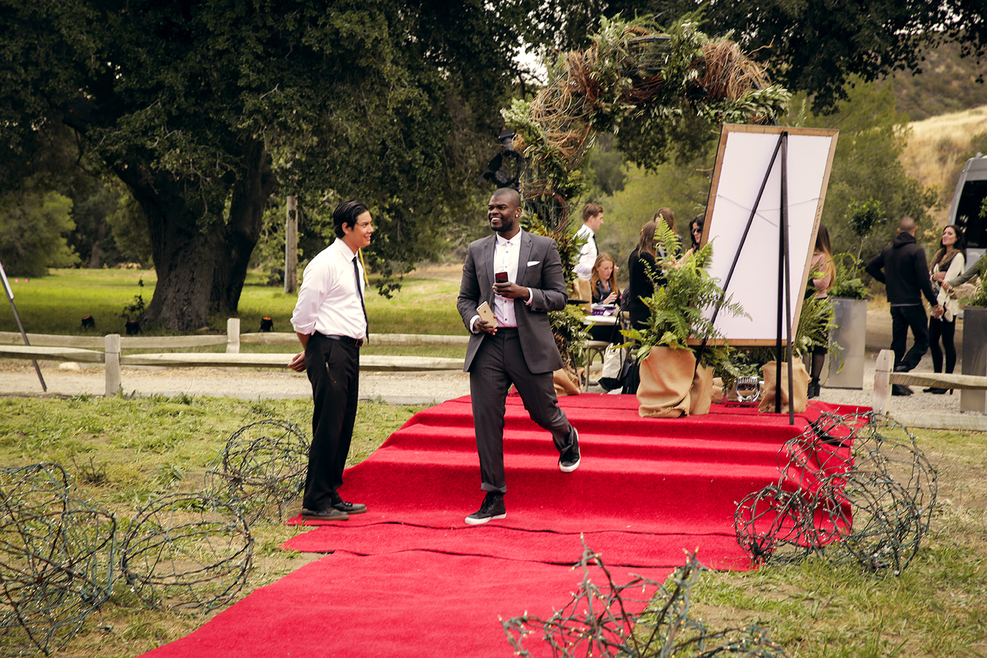 Guests arrived in style on the red carpet after they got picked up by limousines in Los Angeles.