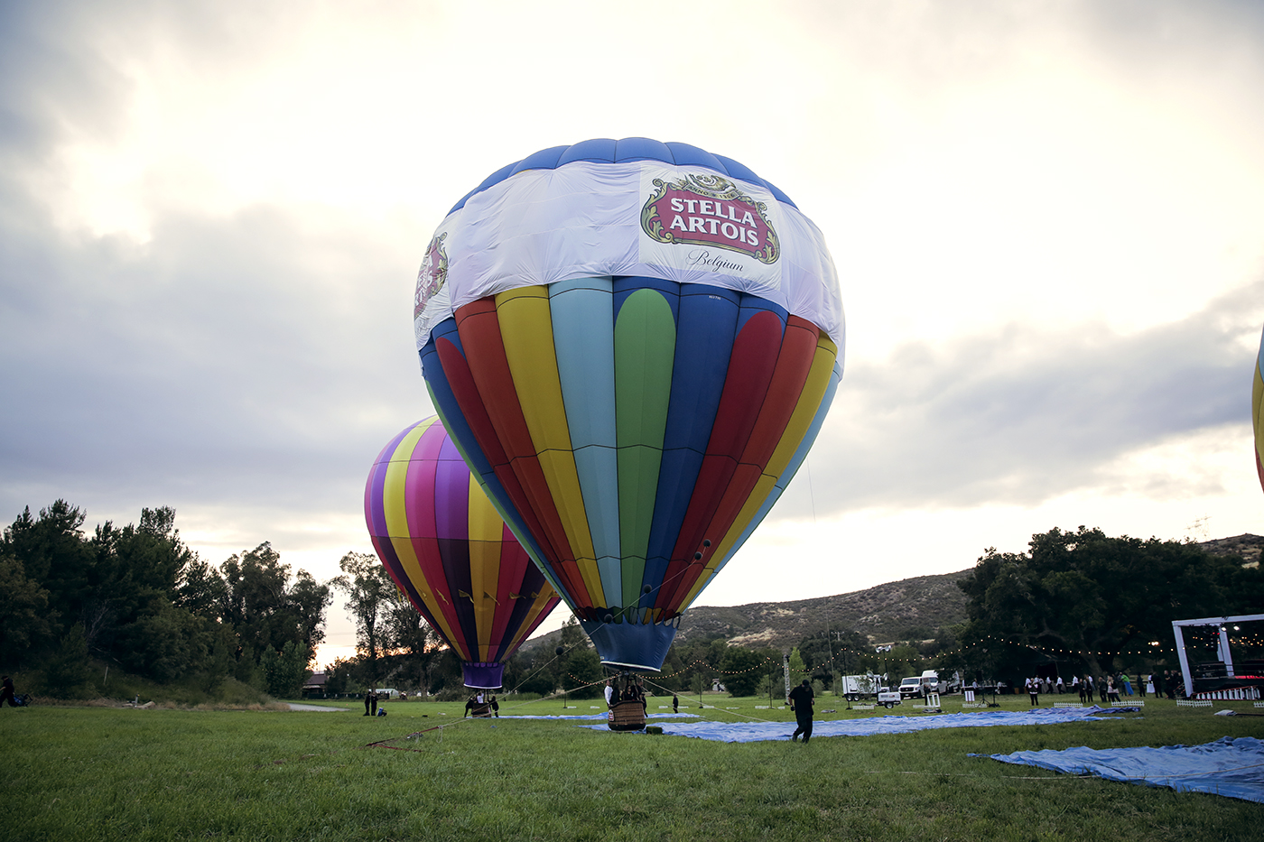 Hot air balloons that invited the people to an evening in the clouds.