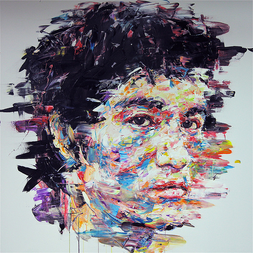 Bruce Lee by Hom Nguyen , oil on canvas