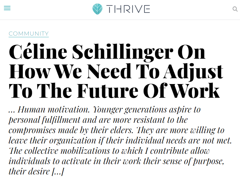 Celine Schillinger, Relational Leadership | Future of Work, Thrive