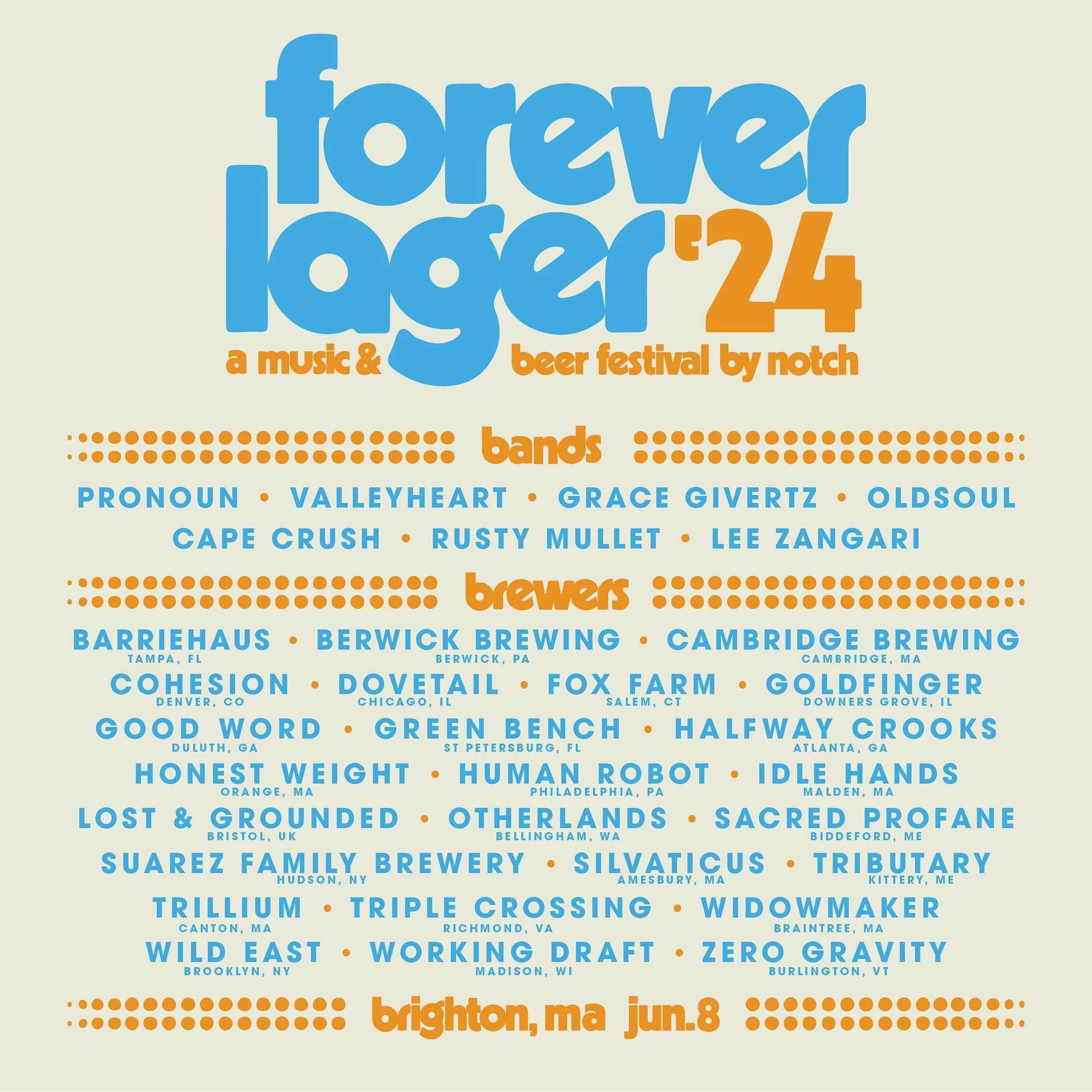 Lager-inspired look and feel for @notchbrewing &lsquo;s Forever Lager Fest, set for June 8th in Brighton. #foreverlager #notchbrewing #eventbrandingdesign #boston