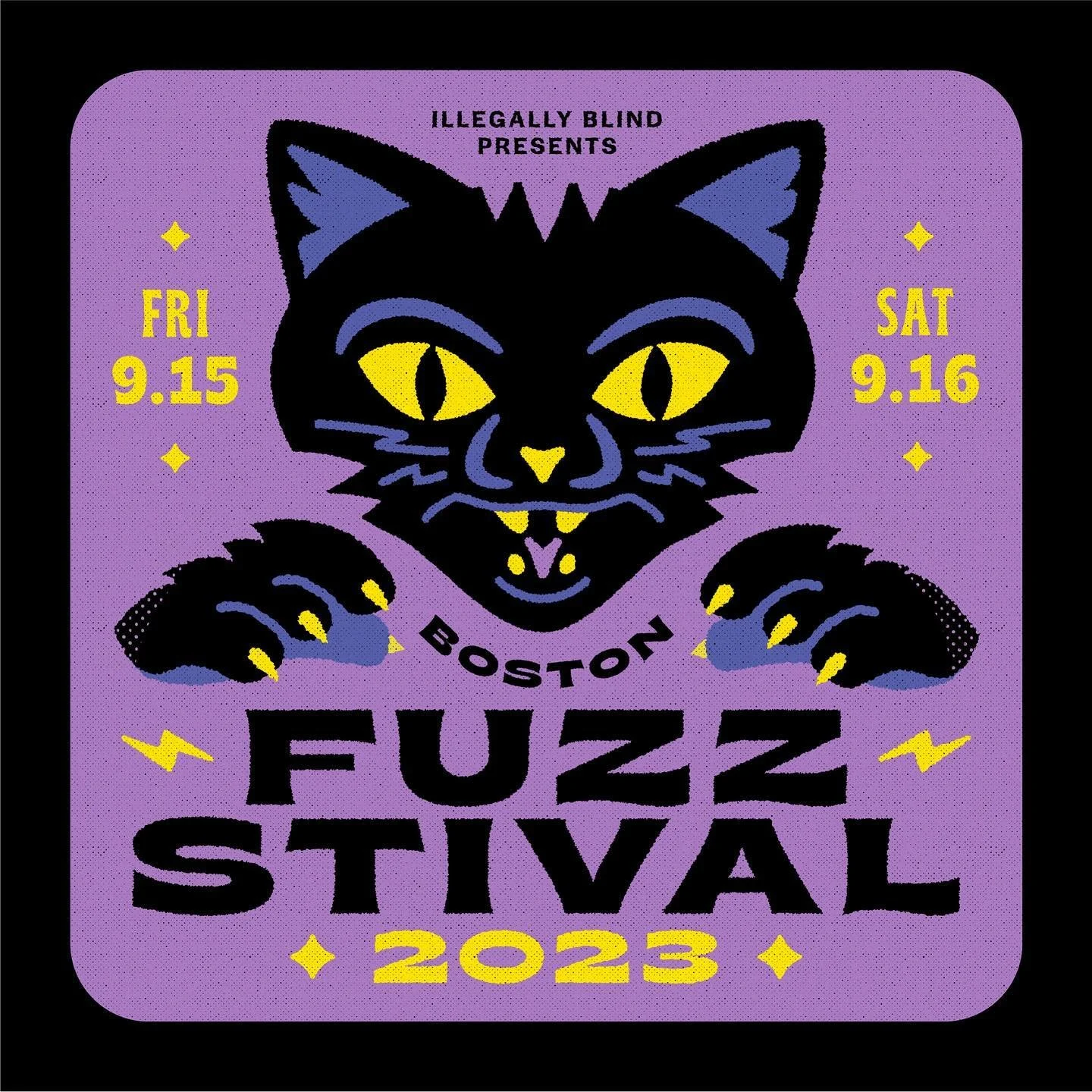 Doing this thing again with @illegallyblindpresents, @artsatthearmory. Mark your calendars for #fuzz Sep 15/16.

#fuzzstival #bostonfuzzstival