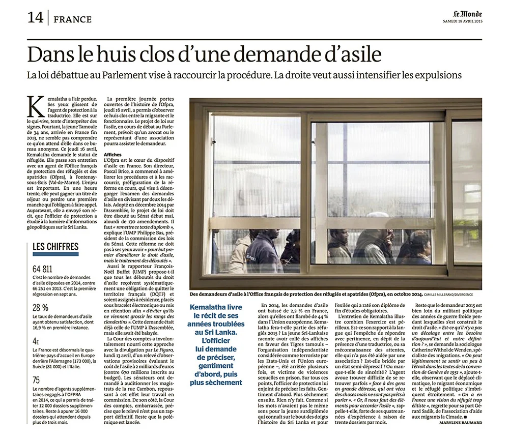  Le Monde - 18 avril 2015. 
