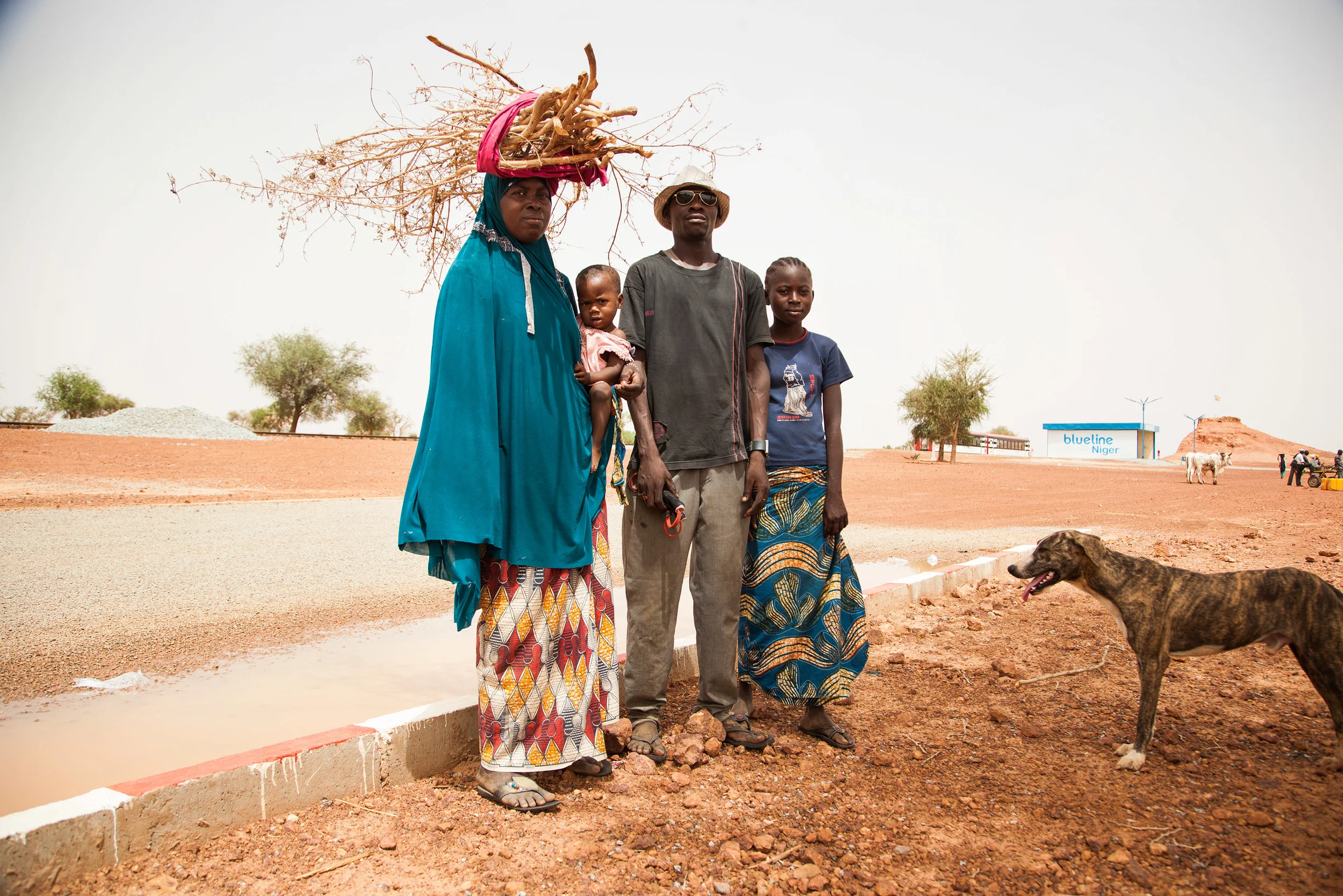  Famille Peul vivant dans un village situé à proximité de la blue zone de Dosso. Niger. Juin 2015 