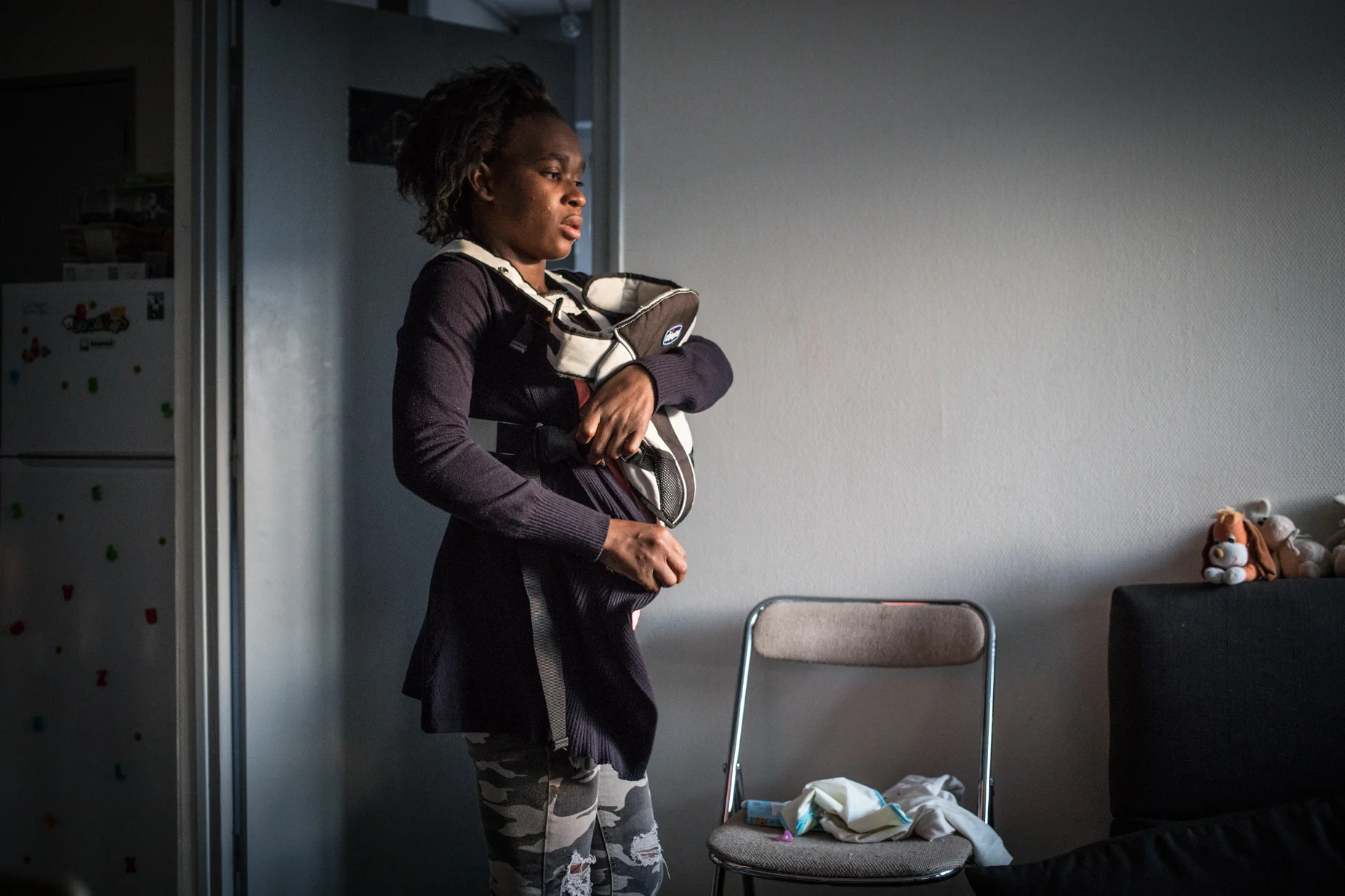  Mimi est arrivée depuis 5 mois à Clermont-Ferrand après plusieurs mois de migration en Algérie. Mercredi 19 Septembre 2018. 