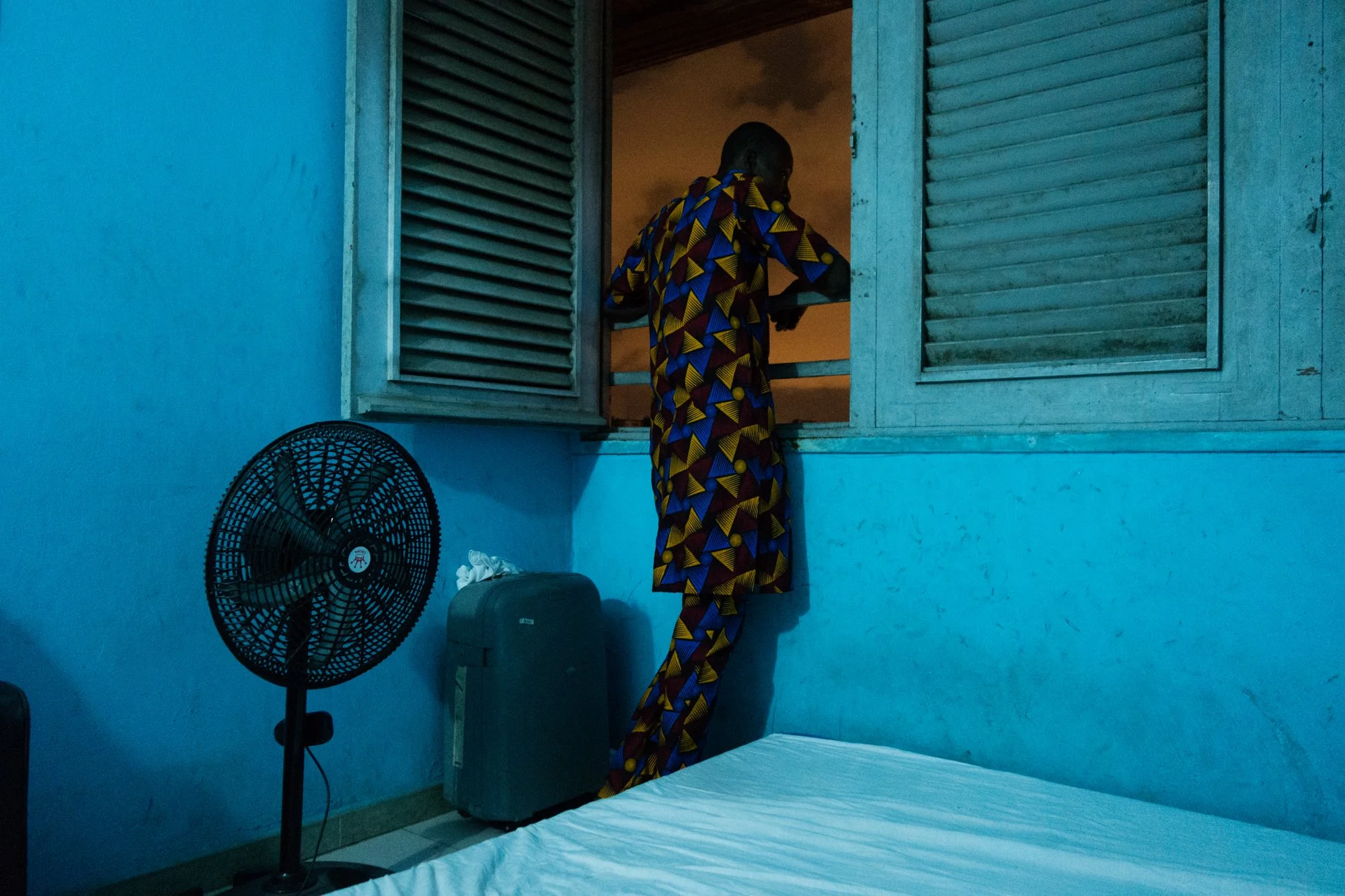  Chambre de Moussa, 30 ans, chauffeur particulier pour le compte d’un chef d’entreprise  ivoirien.  Octobre 2015.  