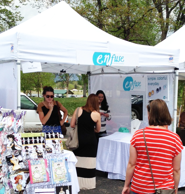 Just beginning the day at the Spring Horseshoe Market in Denver