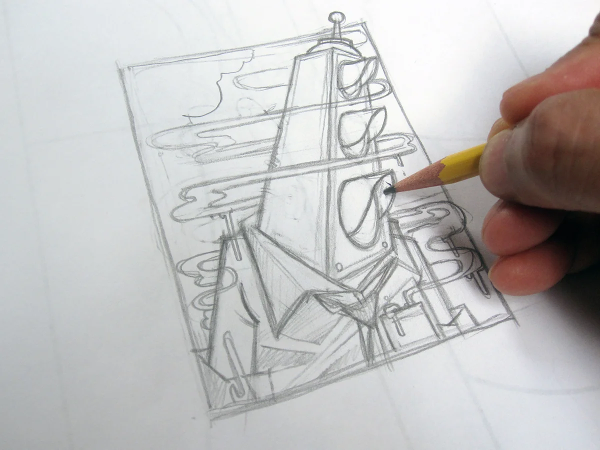 Back to working from a small study first. I've been doing it the other way the last few weeks and I found myself missing the ease with which you can try things out quickly at this scale. 