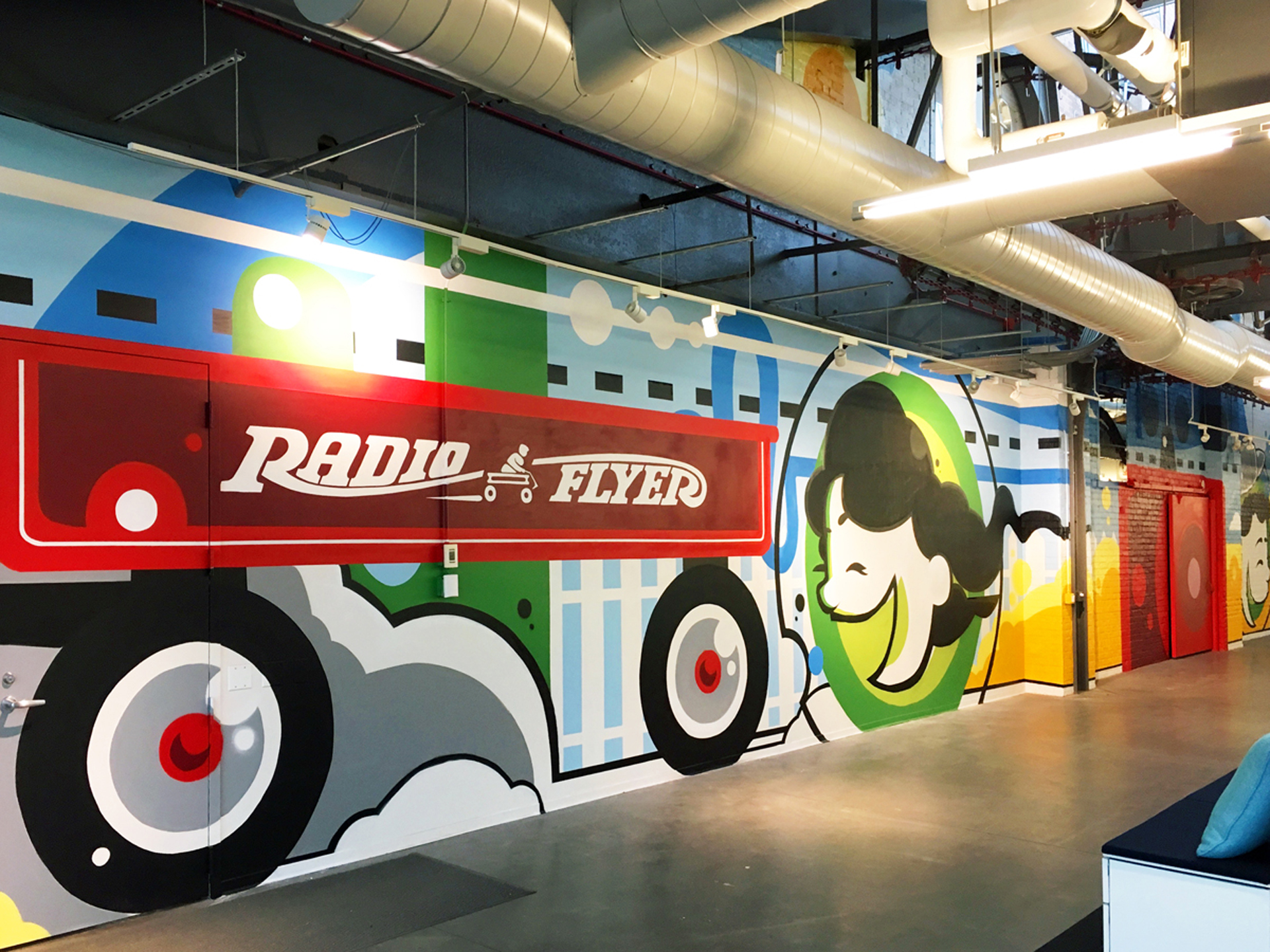 Radio Flyer Mural (north view)