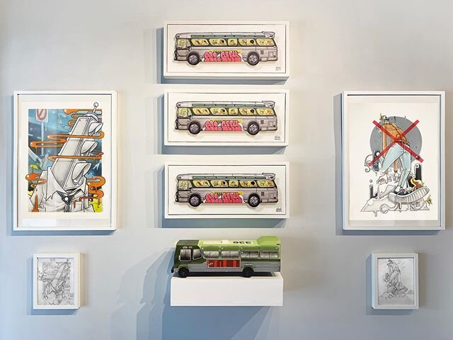 The work in my current show RETROSPECT @chicagotruborn was curated in clusters for lack of a better word. All the work is interrelated in some way. At the very least they were pieces that I wanted to be shown and experienced together and at the very