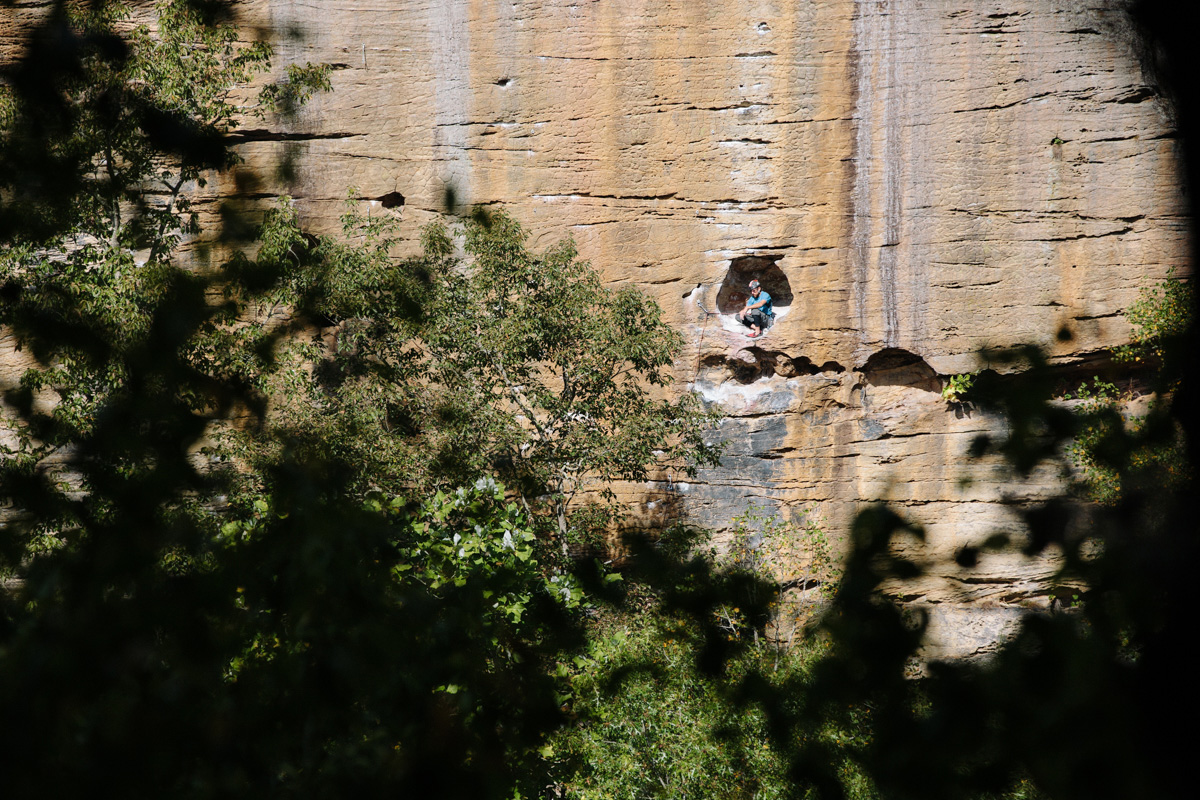 Click to enlarge. Me catching a breather on Banshee. Photo by Jakob Skogheim
