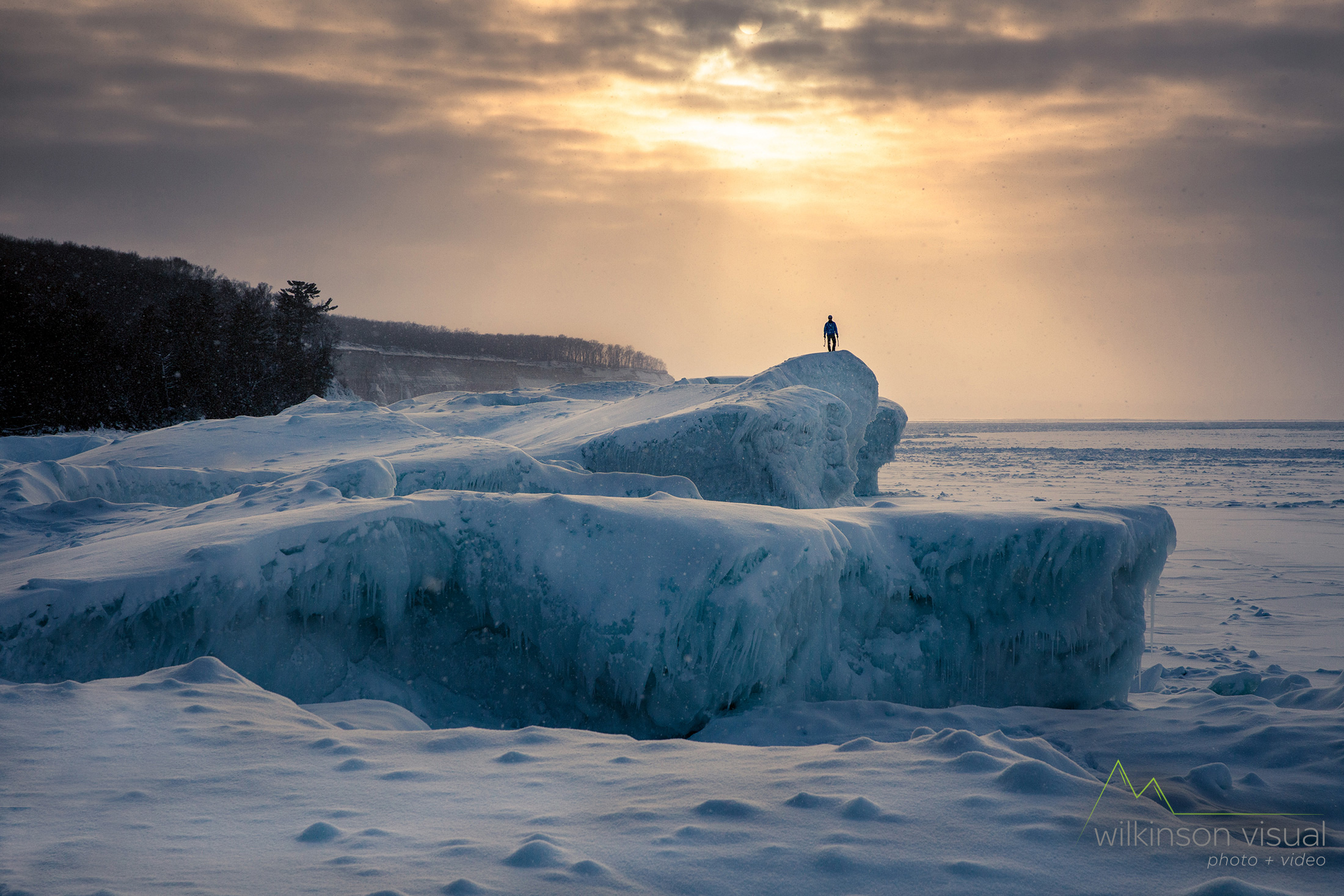 February 2015. Lake Superior, in Northern Michigan, at Pictured Rocks National Lakeshore.