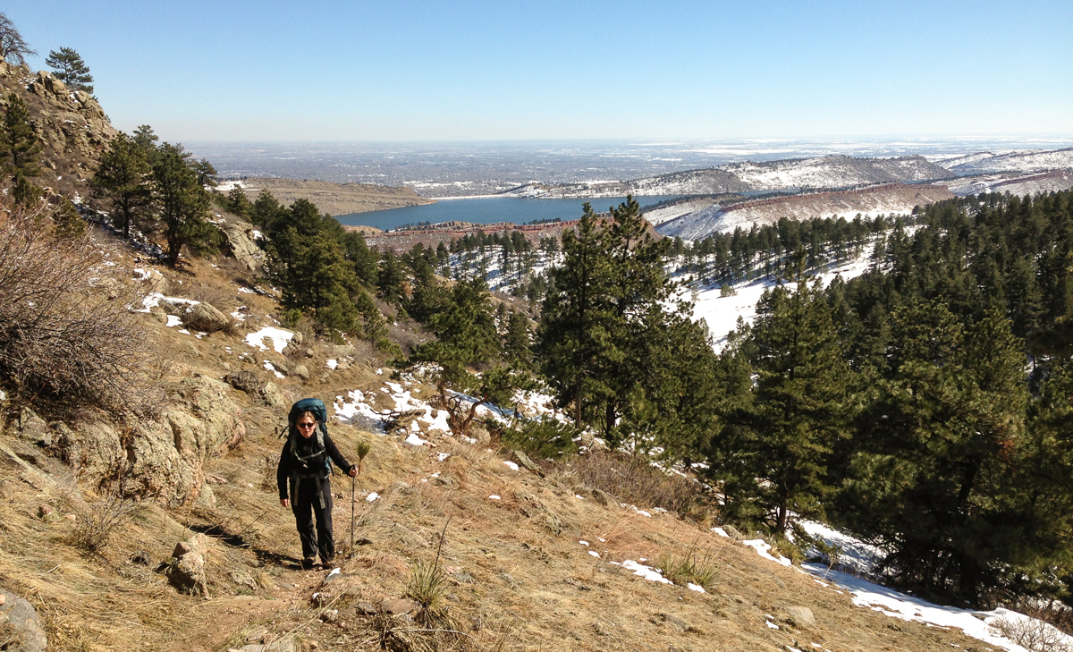 March 2015. Hiking up to Arthur's Rock, Fort Collins, Colorado.