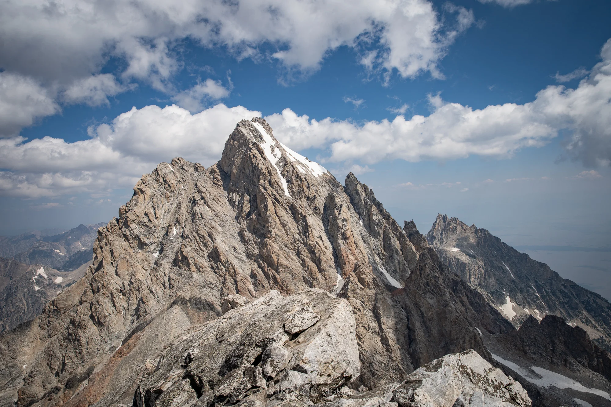 The Grand Teton (13,776ft) as seen from the summit of the Middle Teton (12,805ft).