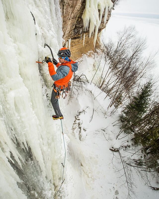 If you&rsquo;re not in Michigan for the 2020 @michiganicefest you&rsquo;re missing out! Lots of world class athletes and cold ice waiting to get climbed. Come get your learn on from guys like @karstendelap here, then check out the slideshows and film