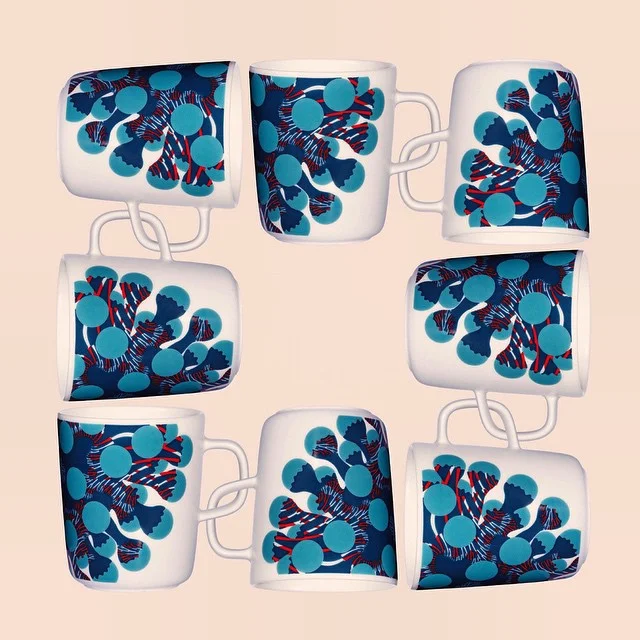 Kustaa Saksi for Marimekko - "Merivuokko" mug @marimekkoglobal #mindscapes