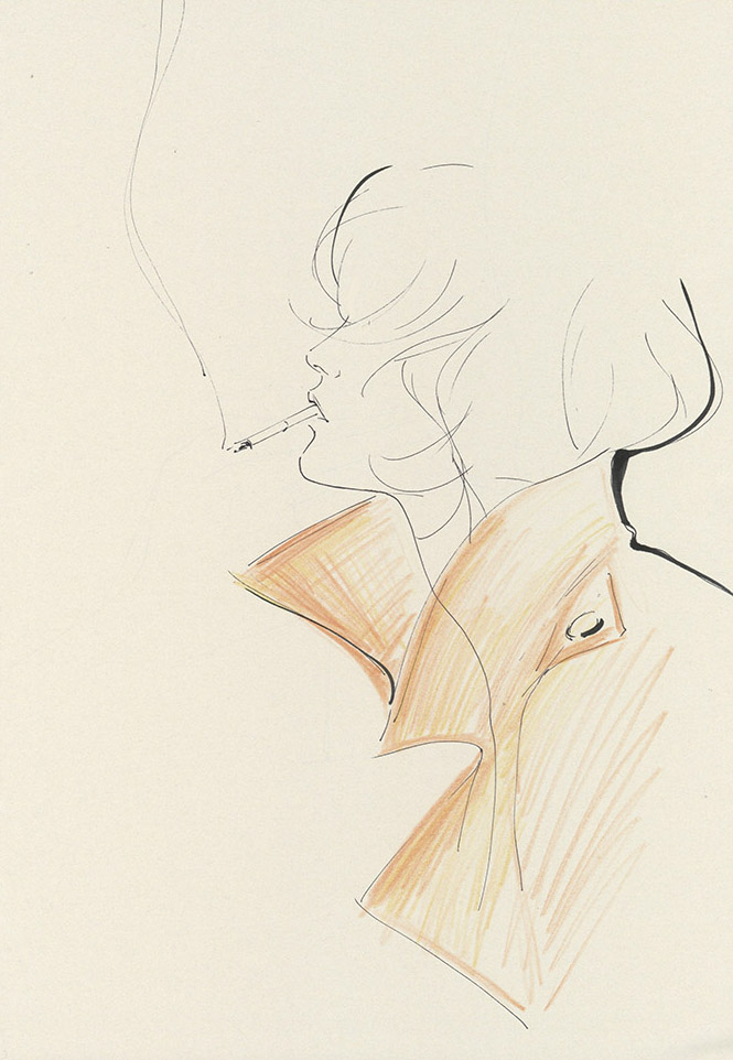 Yoco Nagamiya - illustrated favourite things 'Trench Coat'