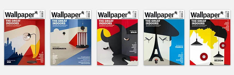 Noma Bar - Wallpaper* - 8 x Collectable covers Noma Bar has teamed up with Wallpaper* Magazine this month to offer a collectable series of 8 x international themed covers , each only available in it’s relevant country. Covering Scandinavia, Italy, Spain, Japan, Belgium, Germany, France and the USA , the intricate scenes are made up of painstakingly created set designs combining nation specific interior design and Noma’s use of negative space imagery. The series was created as part of Wallpaper* Magazine’s Global Design 2012 showcase, which you can see on their website here . - www.dutchuncle.co.uk/Noma-Bar www.wallpaper.com http://www.wallpaper.com/art/wallpapers-limited-edition-noma-bar-posters/5671#59979 http://www.wallpaper.com/design/global-design-2012#belgium;250378