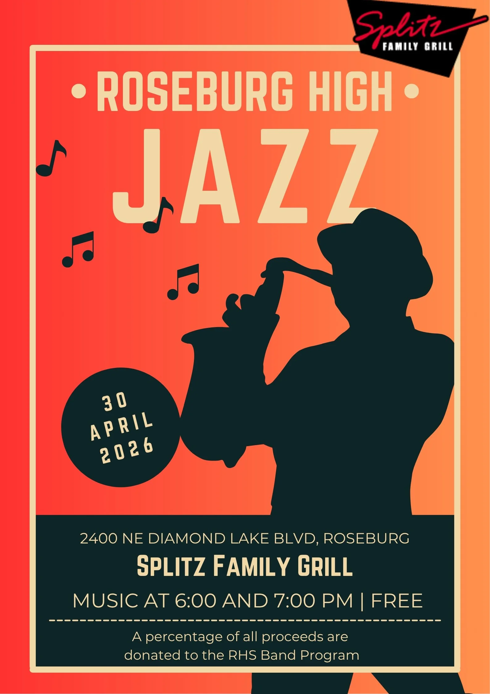 Jazz Band Fundraiser at Splitz