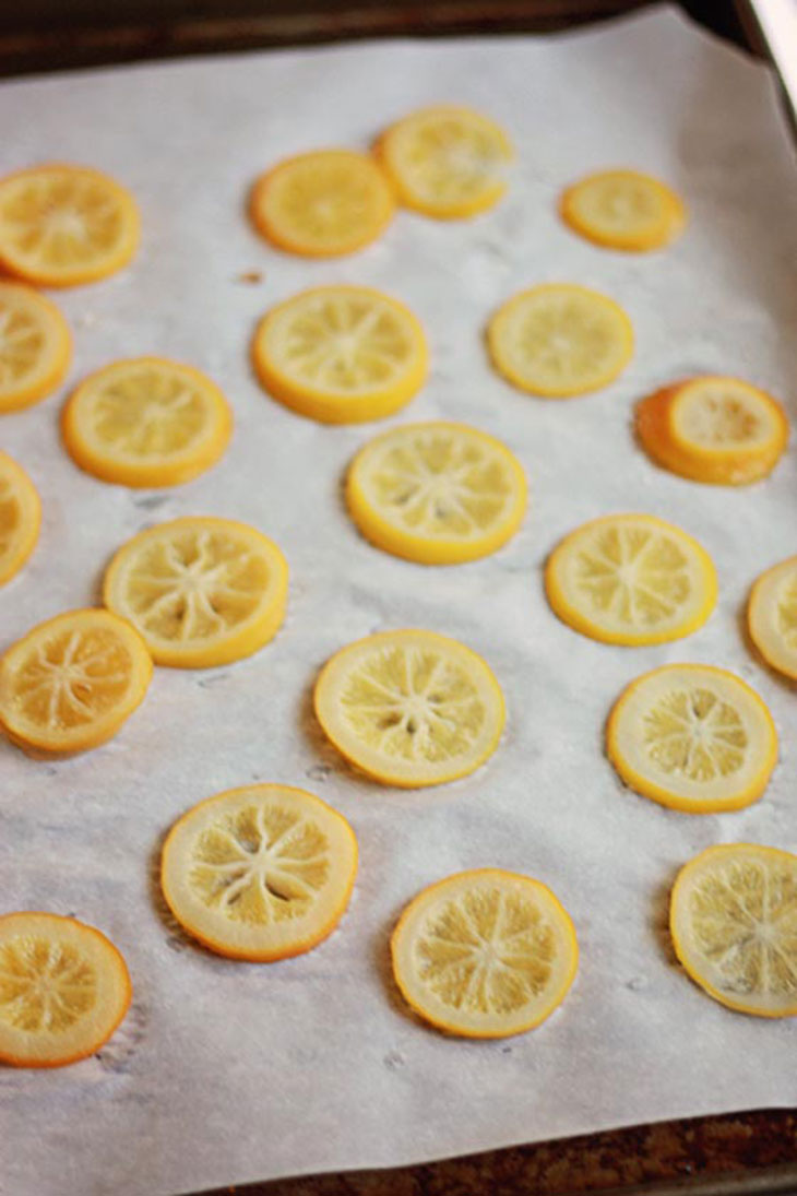 candied meyer lemon slices