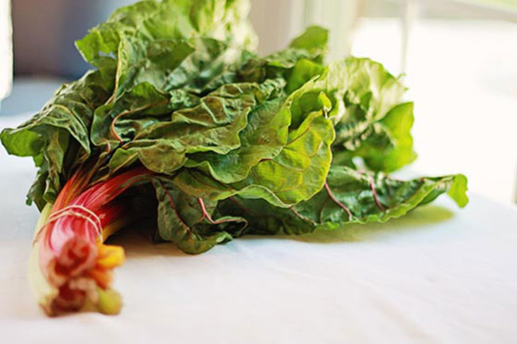 fresh rainbow swiss chard is ready to cook