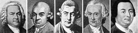 J. S. Bach, C. P. E. Bach, J. C. Bach, W. F. Bach, and yet one more--Johann Christoph Friedrich (I don't find him on Spotify.)