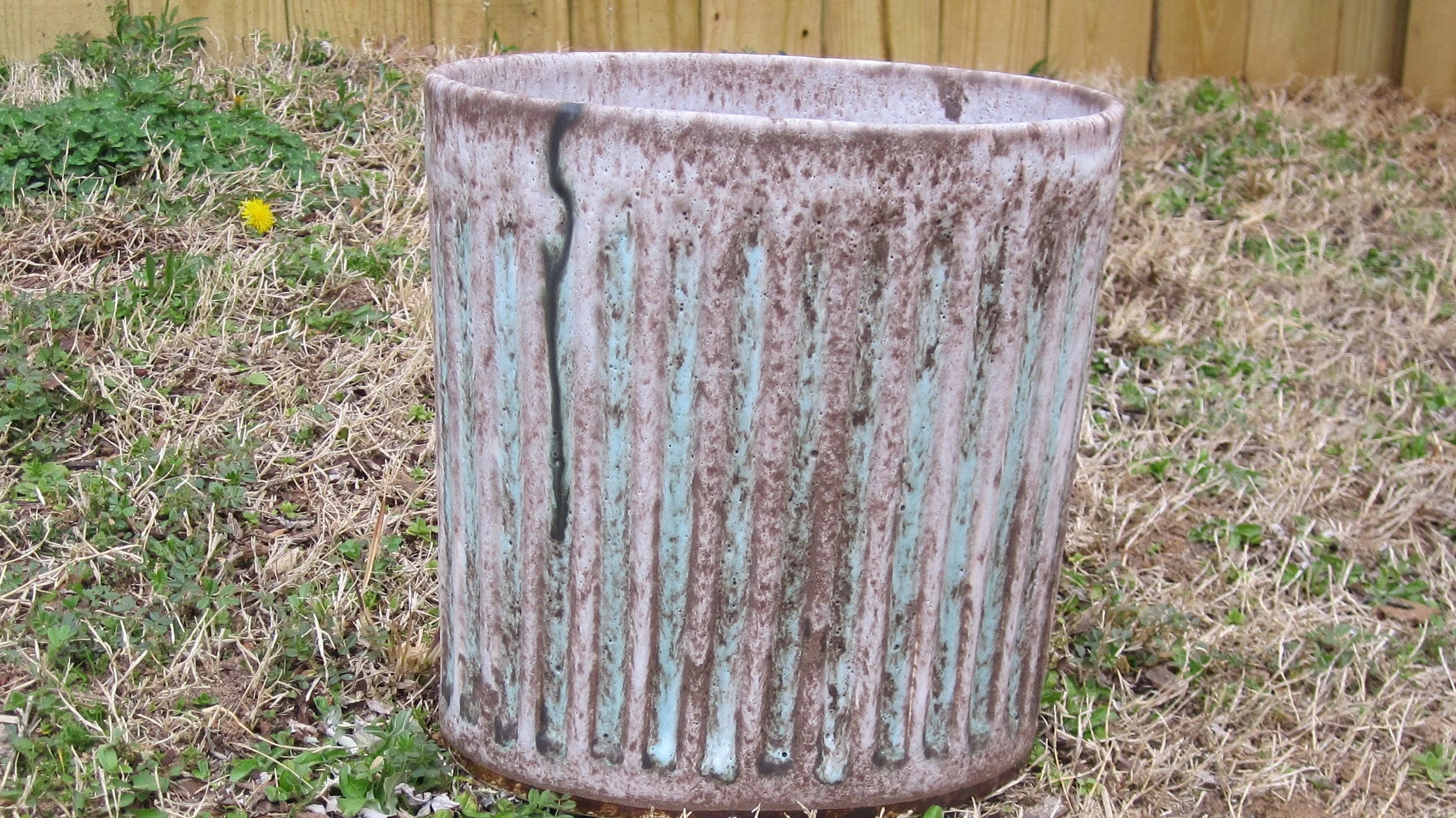 What will become a wastepaper basket channeling in Mississippi Wallace Stevens' jar in Tennessee--photo by OHE