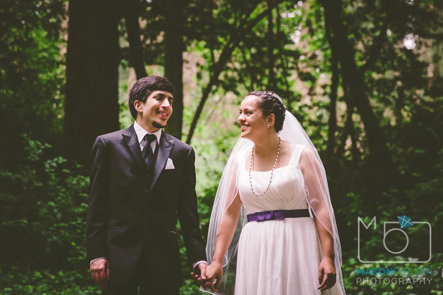 bride and groom portraits in stern grove | san francisco wedding photography