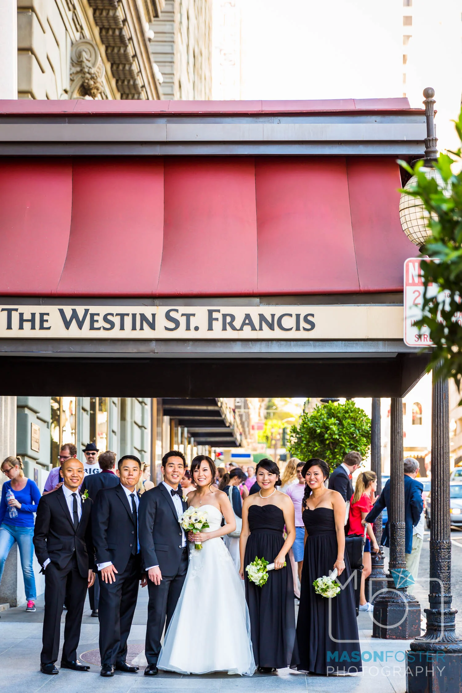 bridal party , wedding photography at the westin st. francis in san francisco