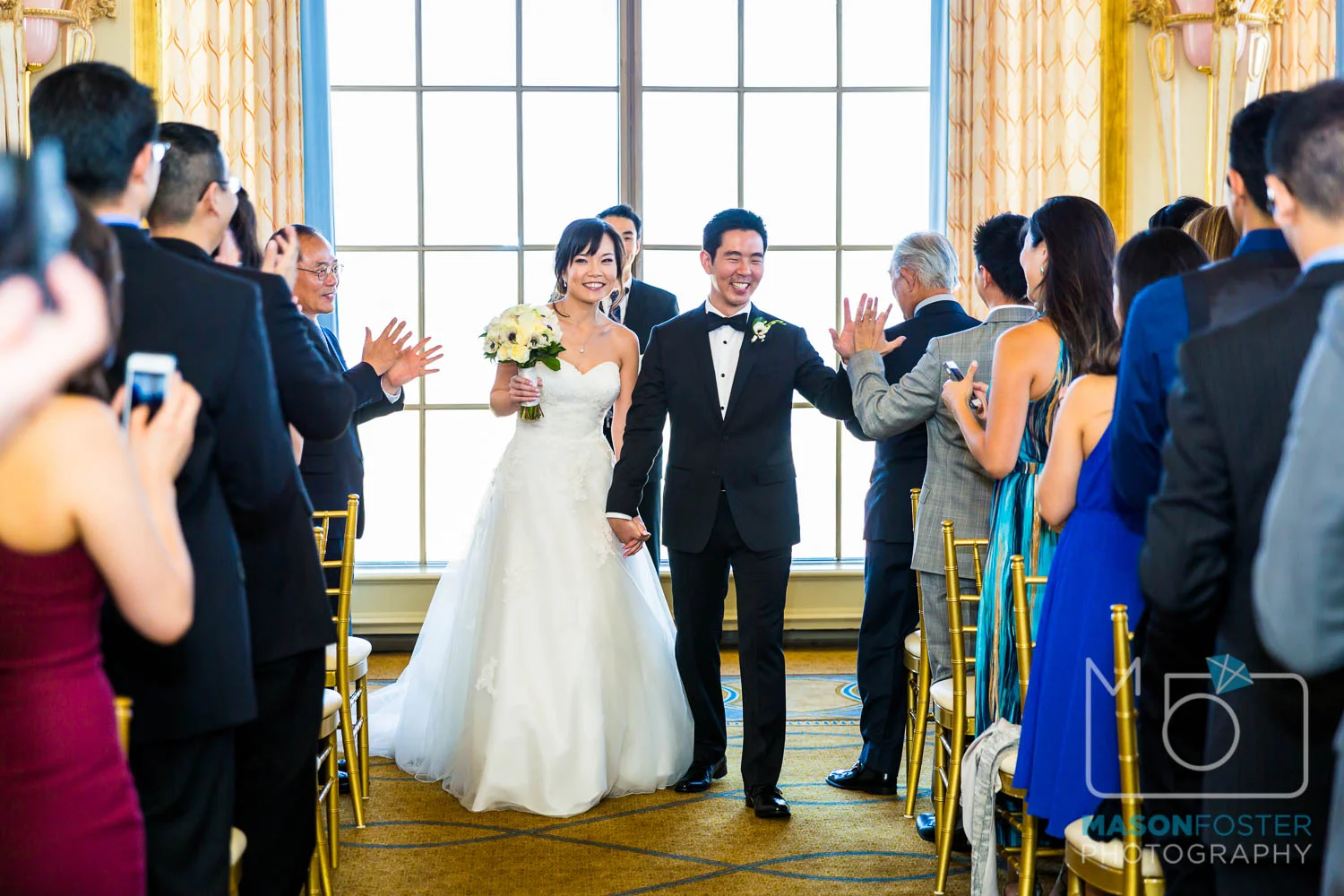 just married , wedding photography at the westin st. francis in san francisco