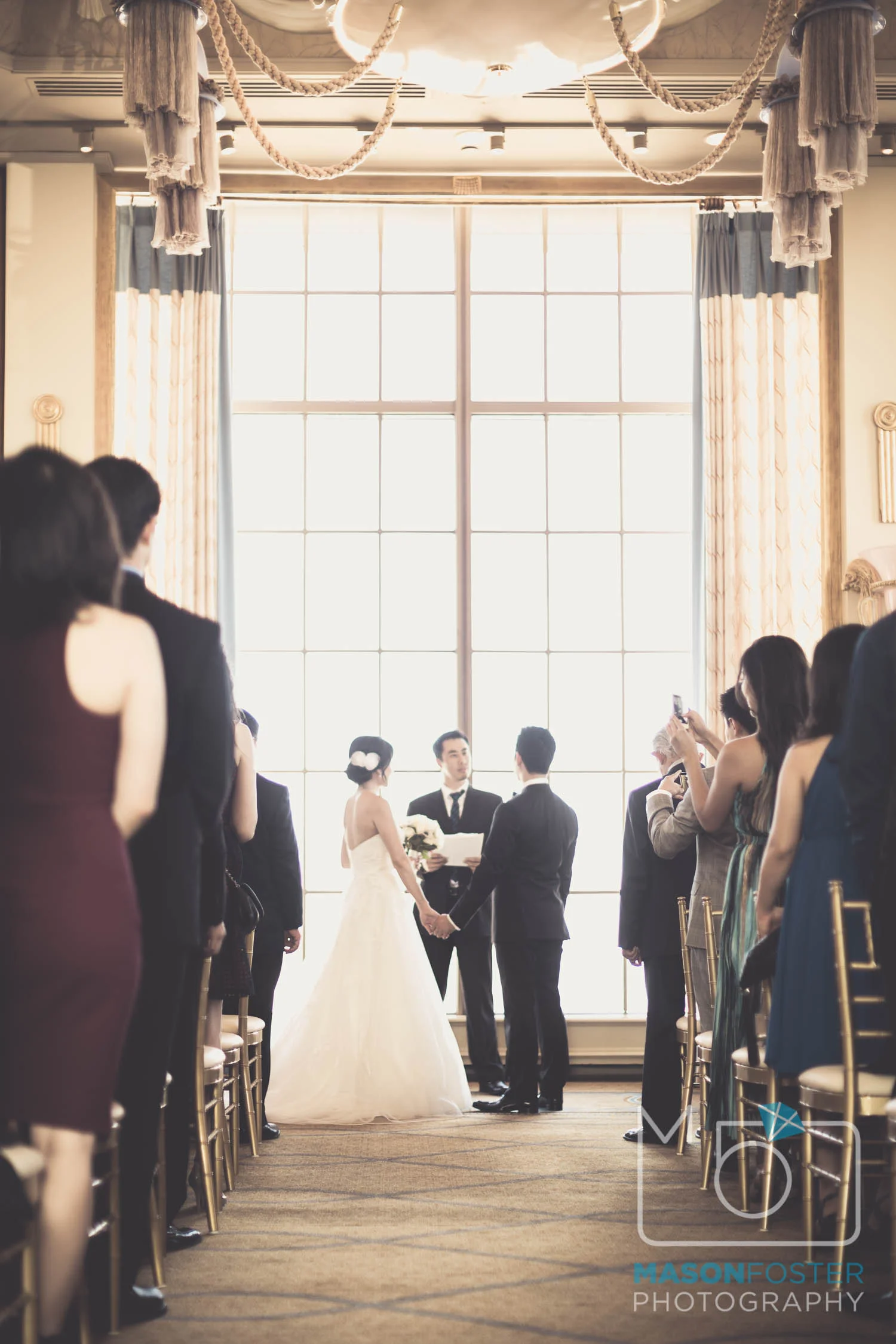 ceremony , wedding photography at the westin st. francis in san francisco