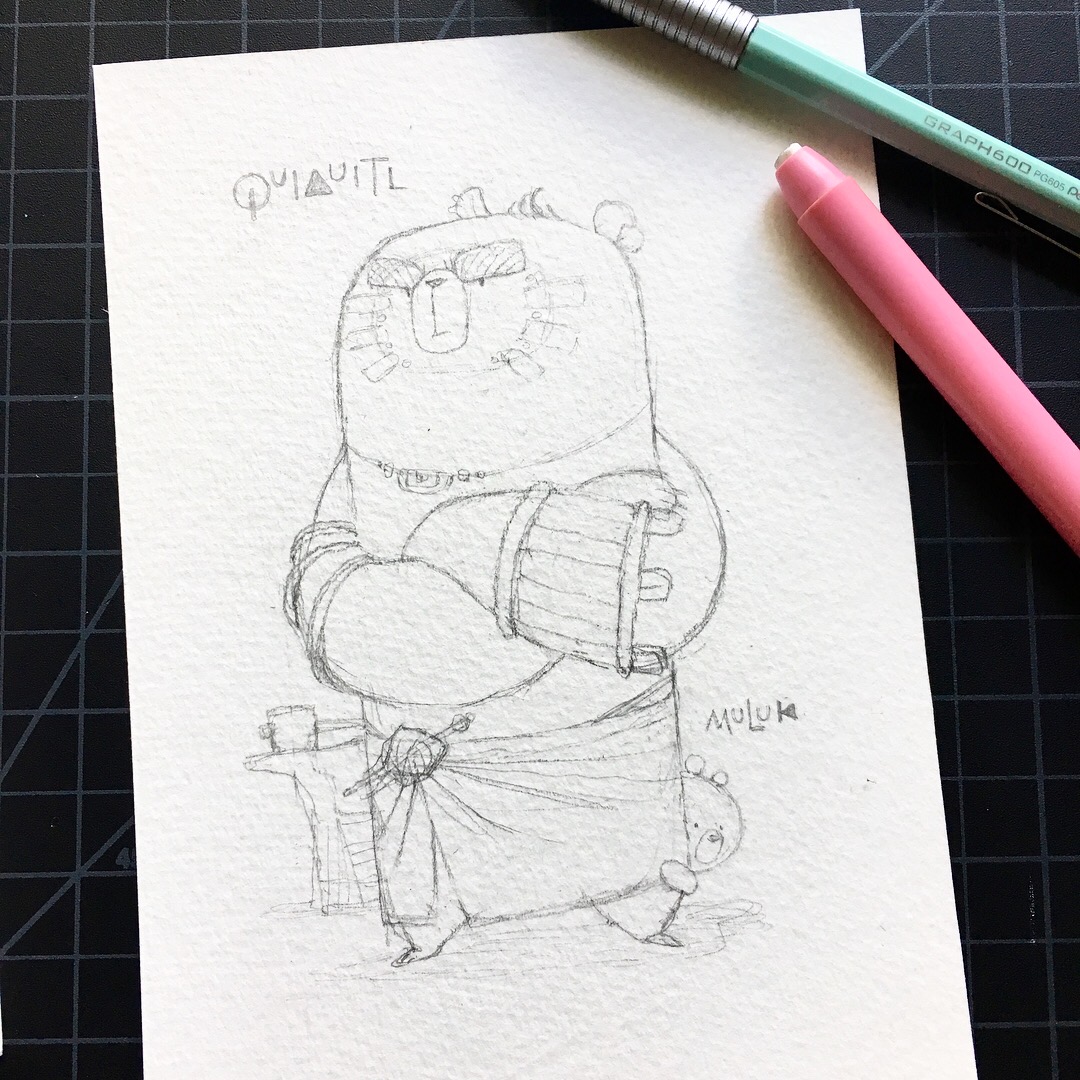 first sketch - got ripped up testing some new masking fluid
