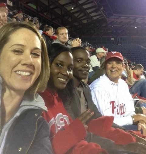 Dr. Lydia and her husband, Brian, enjoy a night at the Phillies with ECHOES Advisory Board member Tory Holmwood and her mother, ECHOES Board President Mel Bonder.