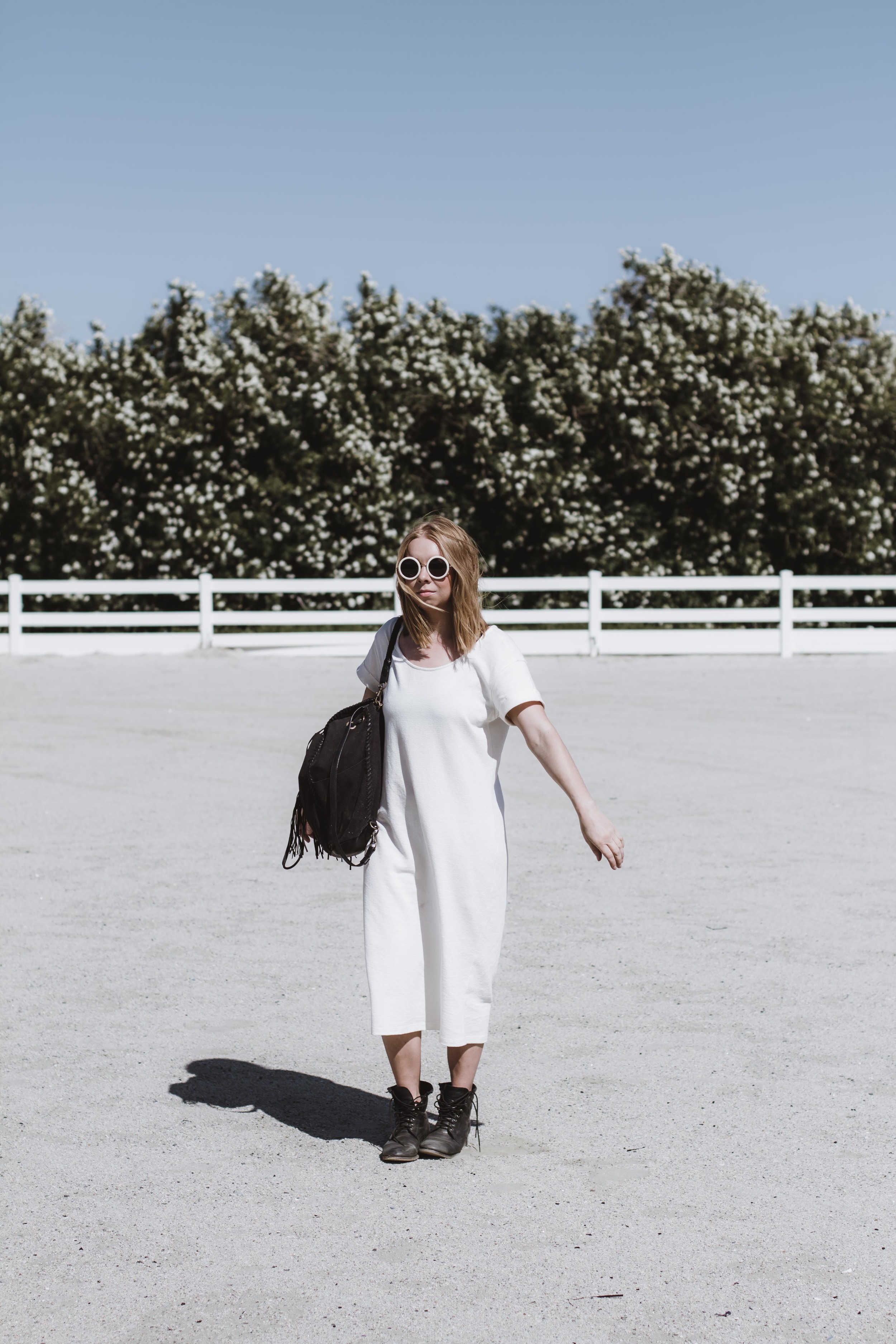  Managed to stay cool in the perfect T-Shirt  dress by Ali Golden.  