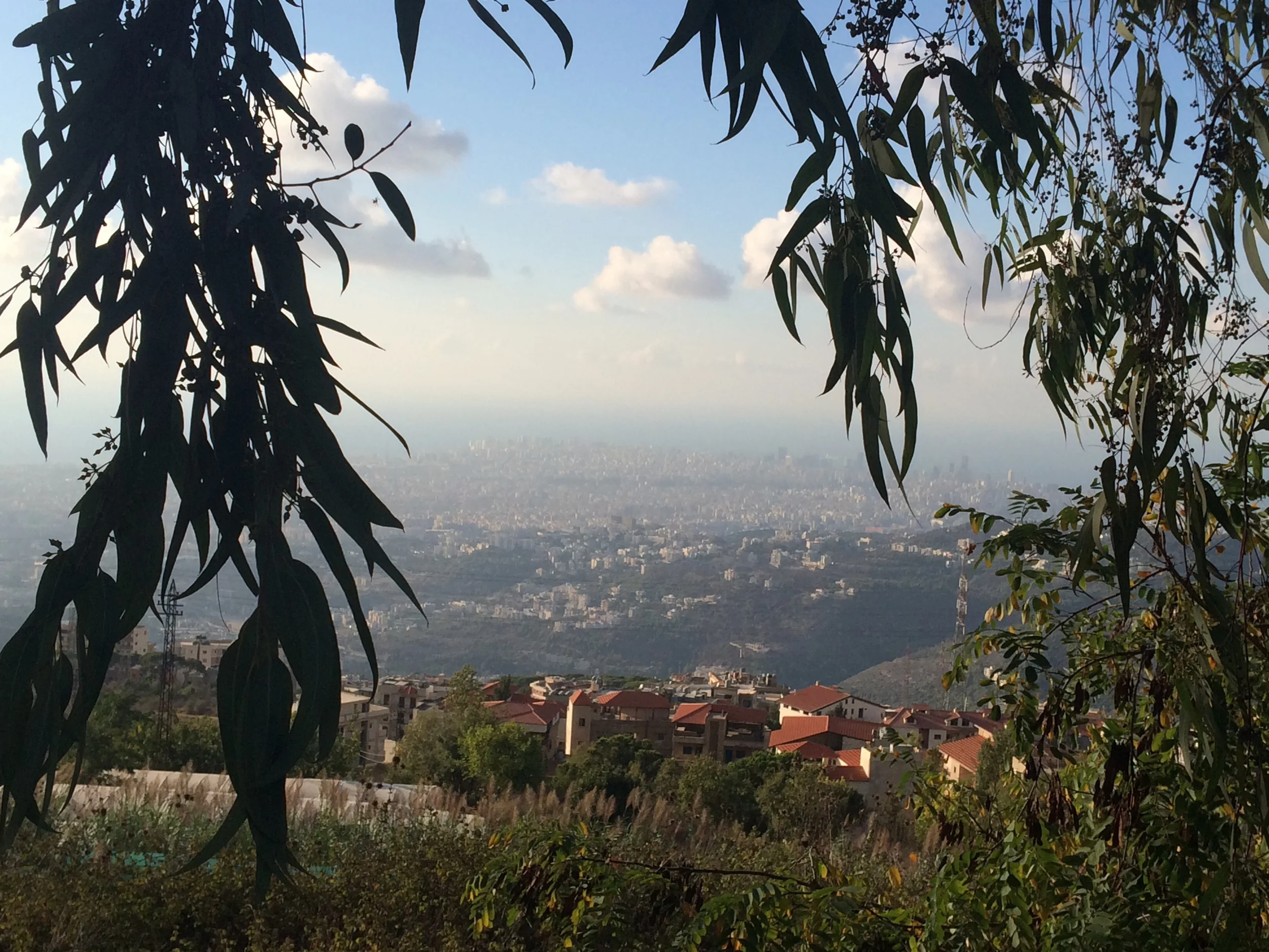 A view of Beirut from the mountains. 