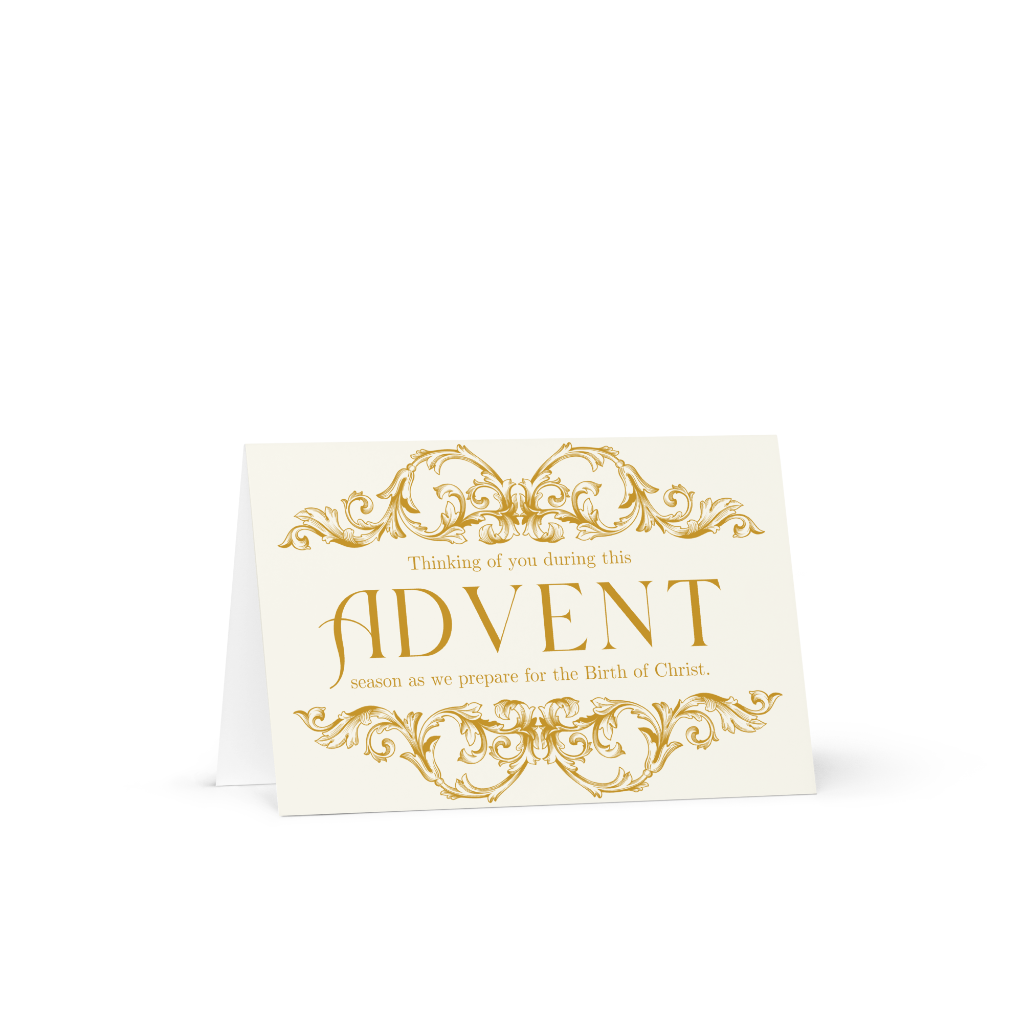 Catholic Advent greeting card (gold)