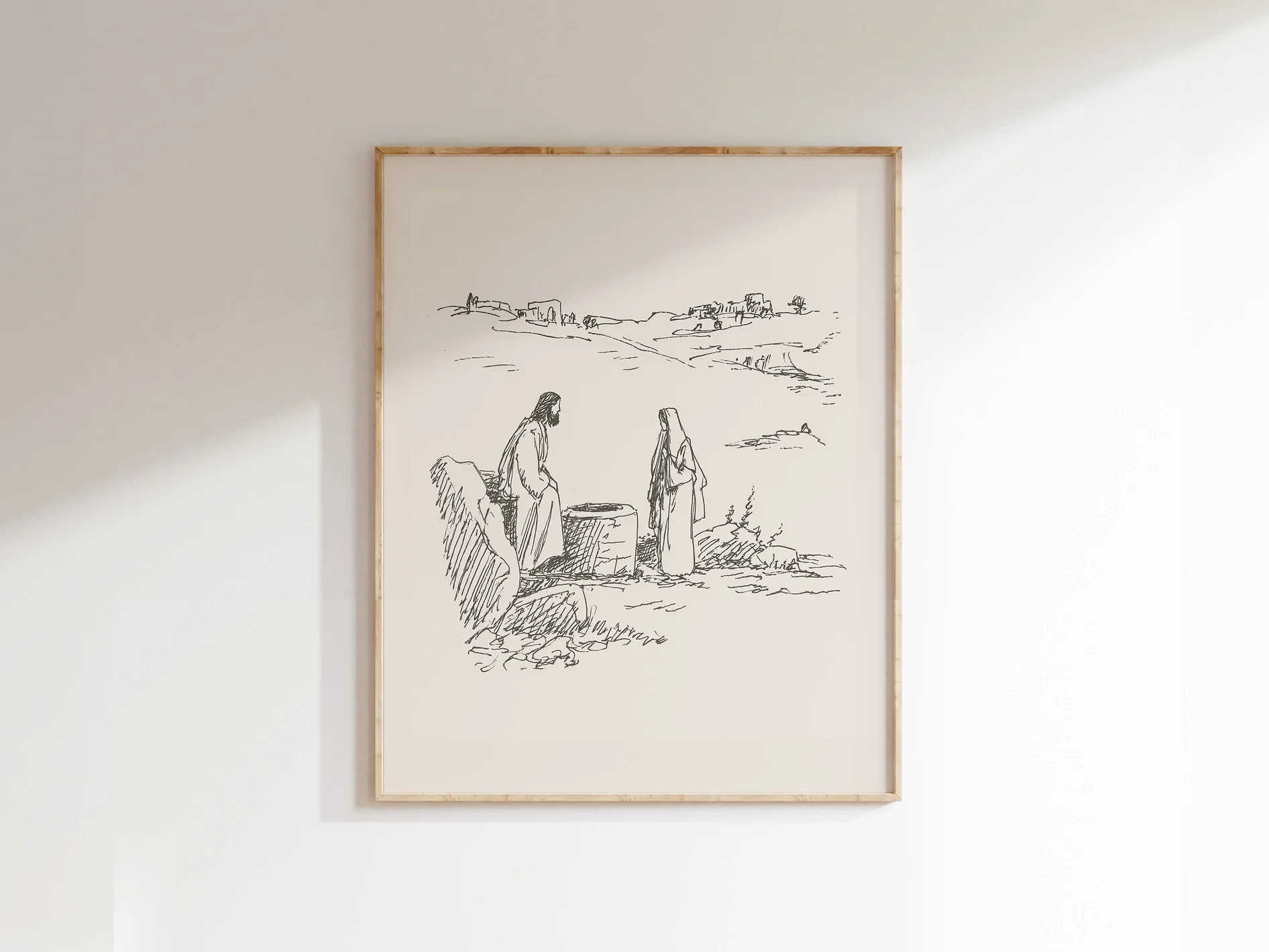 Jesus and the Samaritan Woman Sketch