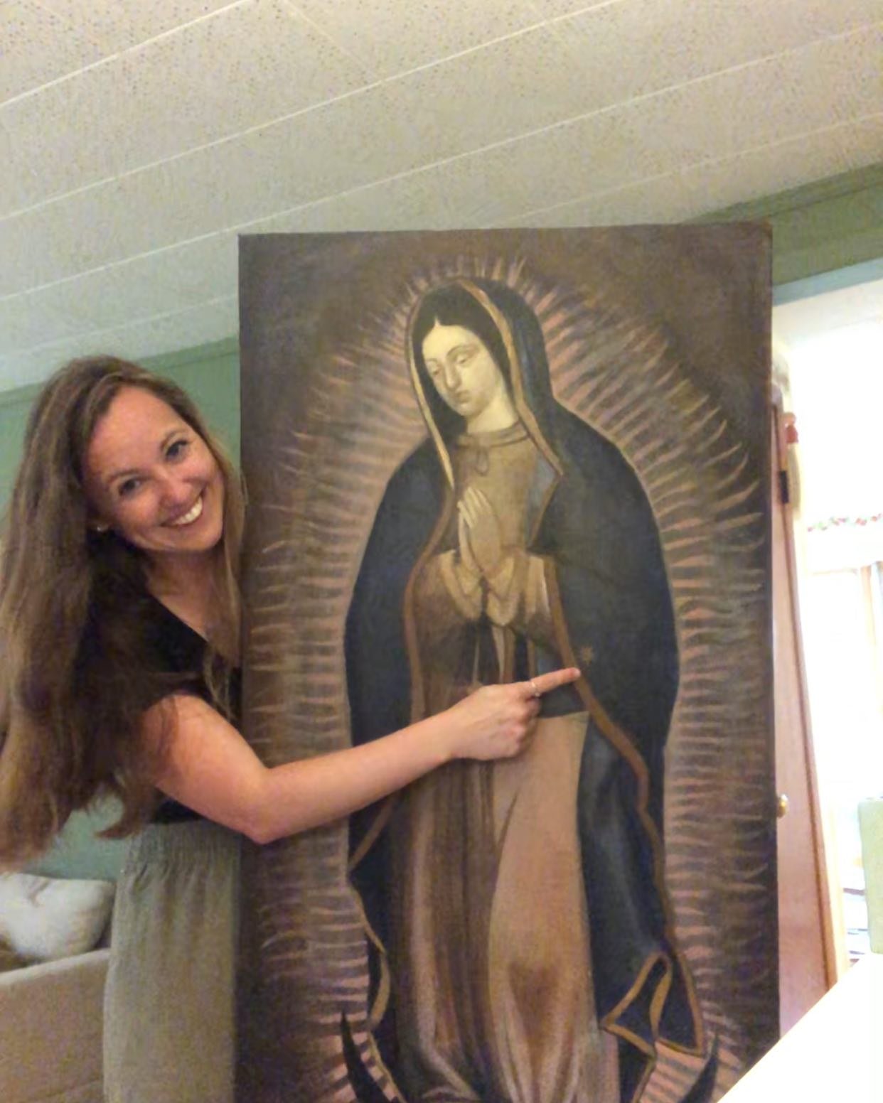 Peter&rsquo;s been tinkering with this painting for years and he finally added the first star on Our Lady&rsquo;s mantle 🥹 One of our favorite quotes is from Friedrich Froebel, the man who created kindergarten, and it can actually apply to Our Lady 