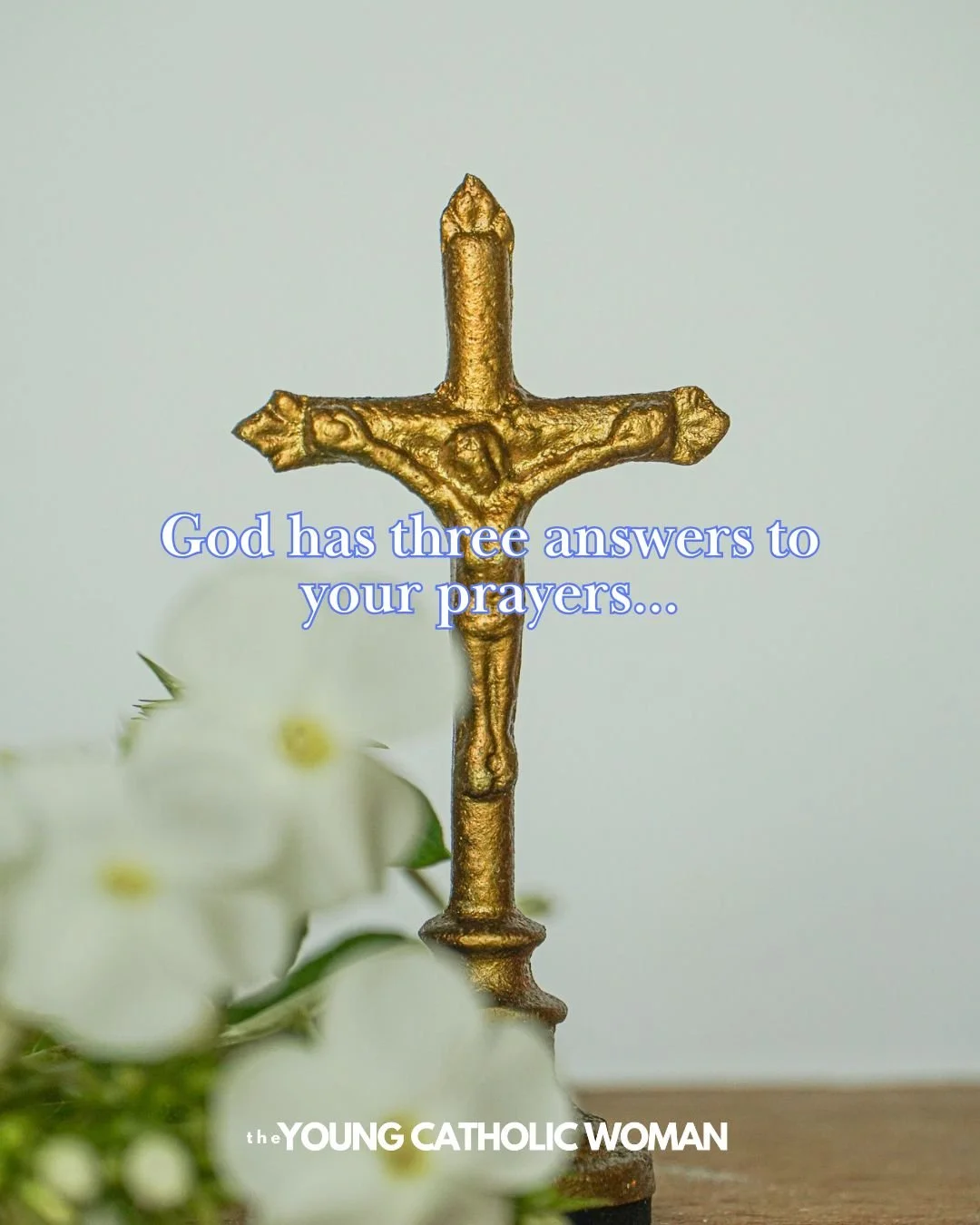 God has three answers to our prayers...swipe to see what they are. 😇