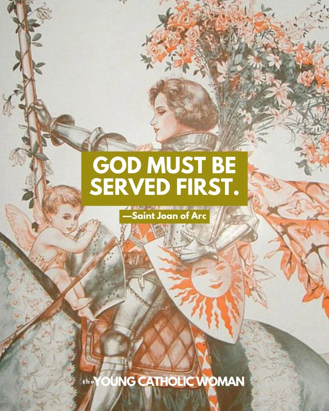 &quot;God must be served first.&quot; &mdash;St. Joan of Arc ✨

#catholic #jesus #catholicchurch #christian #church #faith #catholicism #god #jesuschrist #discernment #pray  #christianity #prayer #catholiclife #blessedmother #catholicquotes #christ #