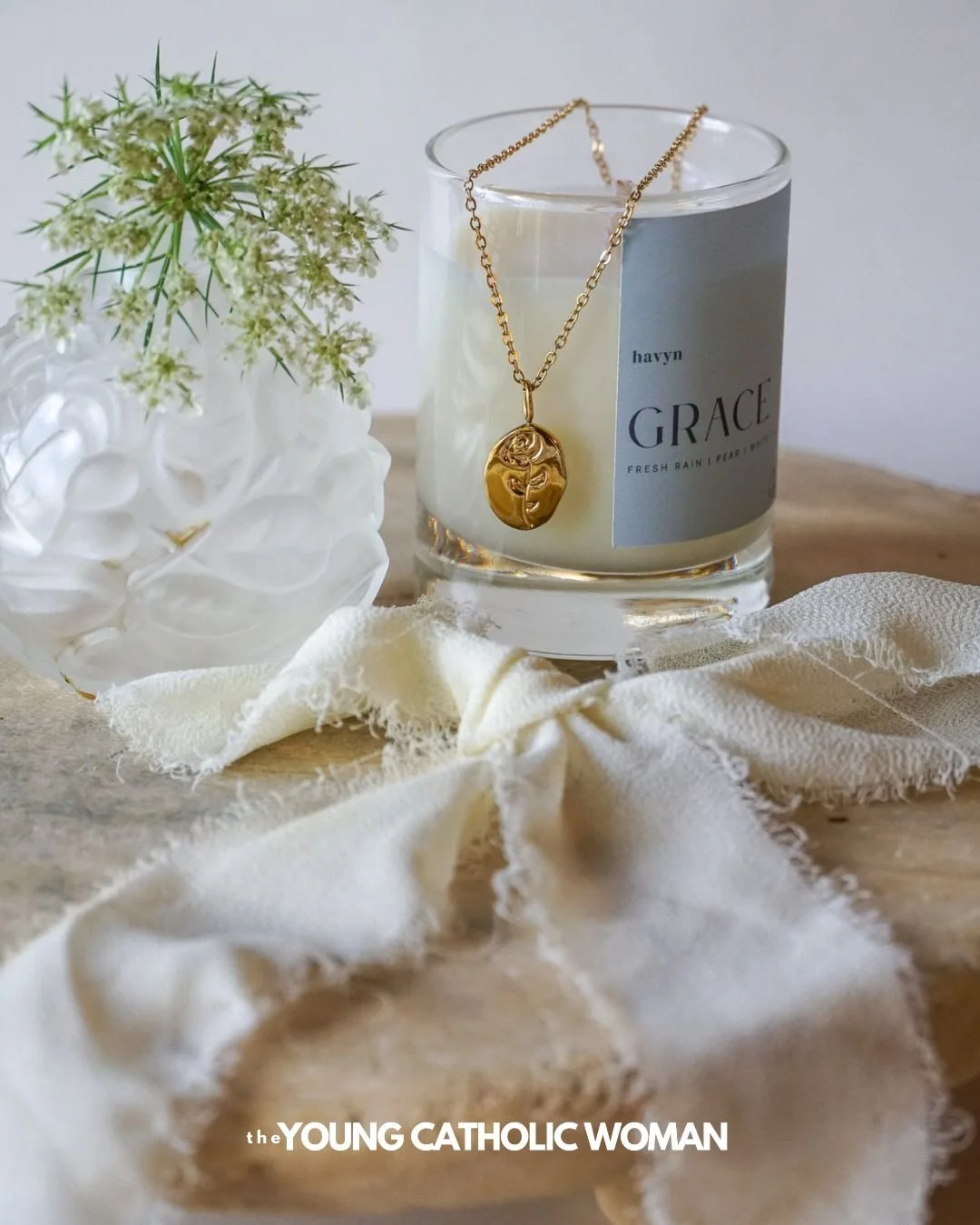 Let Saint Th&eacute;r&egrave;se of Lisieux's words inspire you daily while wearing this Rose Coin Necklace: &ldquo;What matters in life is not great deeds, but great love.&rdquo; 💐