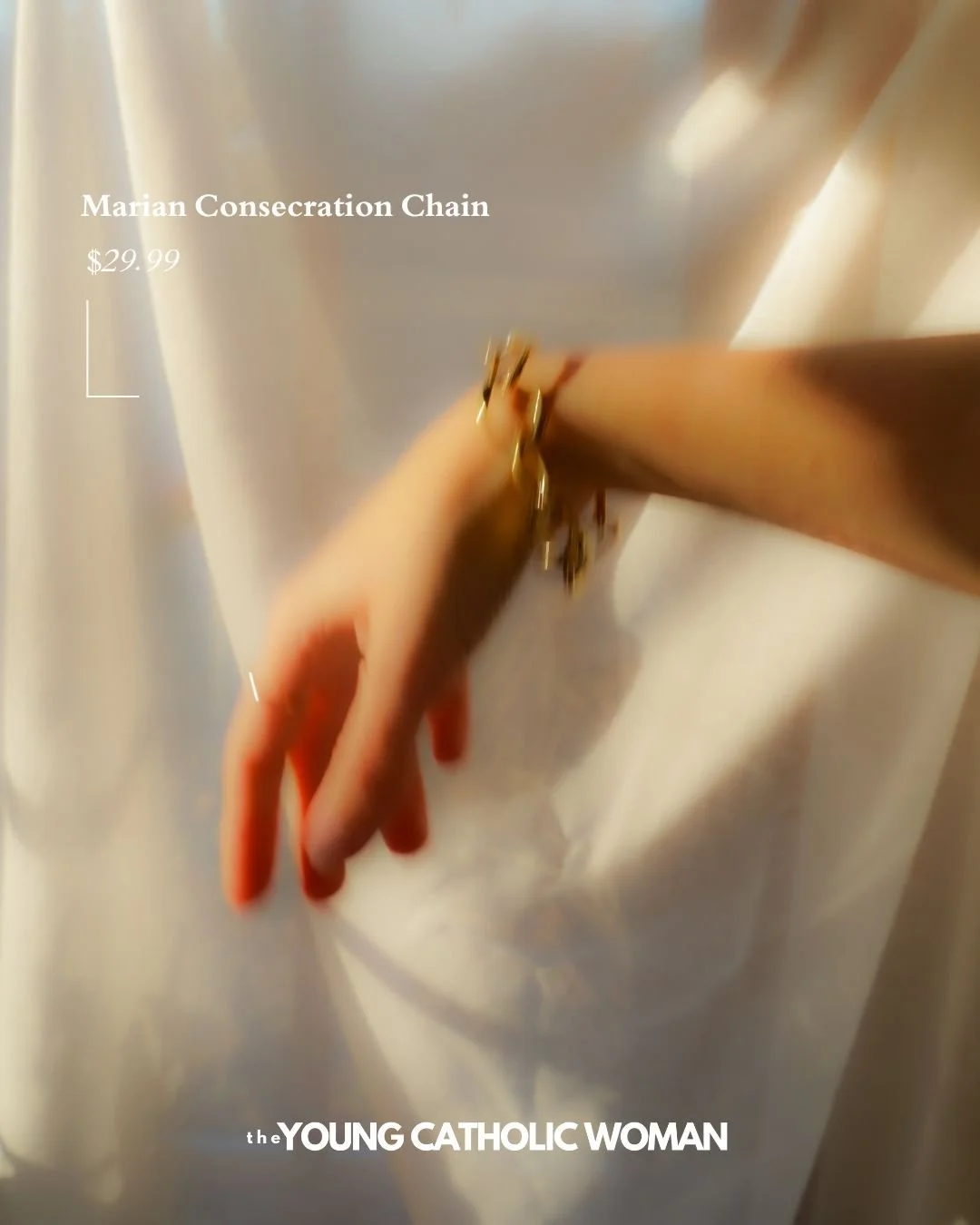 Still one of our favorite product photo shoots from this year 😍 We have several different Marian Consecration Chains to choose from, along with a Marian Consecration Chain RING!