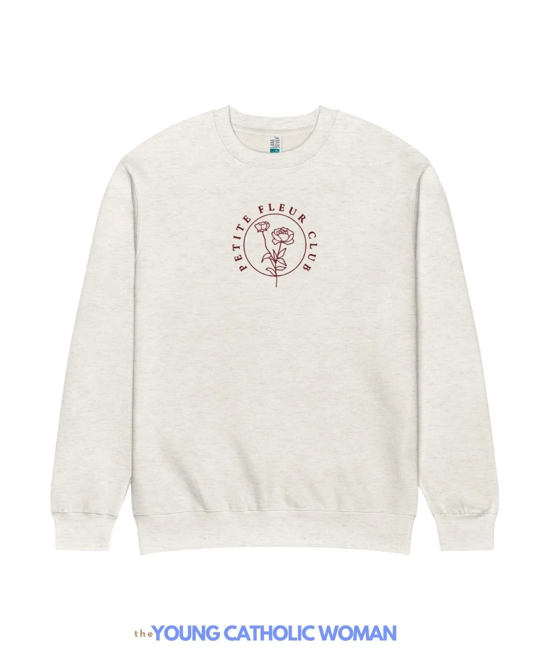 This Fall, cozy up in this super soft St. Therese of Lisieux inspired sweatshirt! Featuring an embroidered design that pays homage to her nickname, &quot;The Little Flower.&quot;

If you haven't read her book &quot;Story of a Soul&quot; yet, it's wor