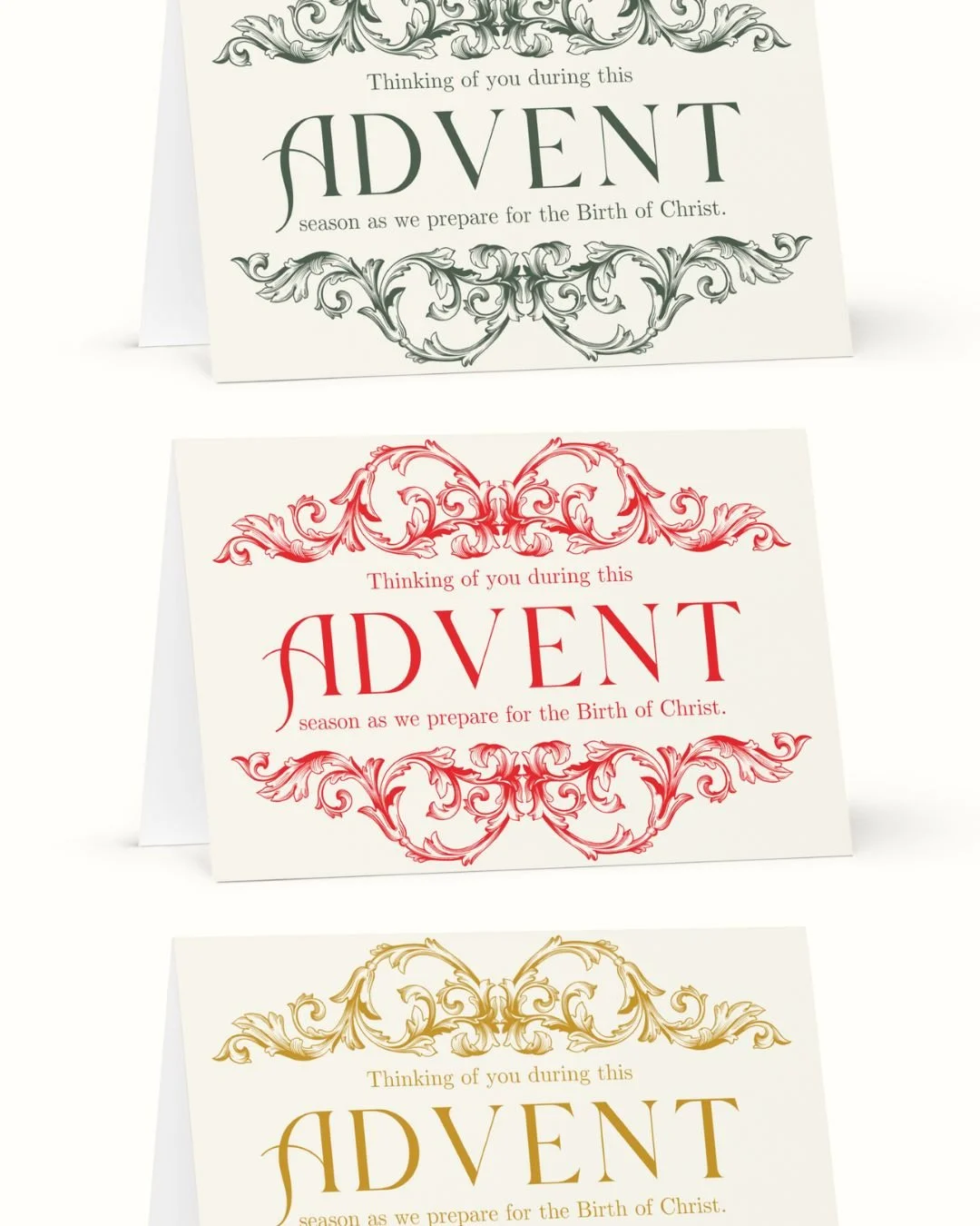 My mom was the one who asked that I make her Advent cards because she always has such a hard time finding any amidst the plethora of  Christmas card options out there. I'm inspired by her commitment to the Advent season and choosing to dwell in expec
