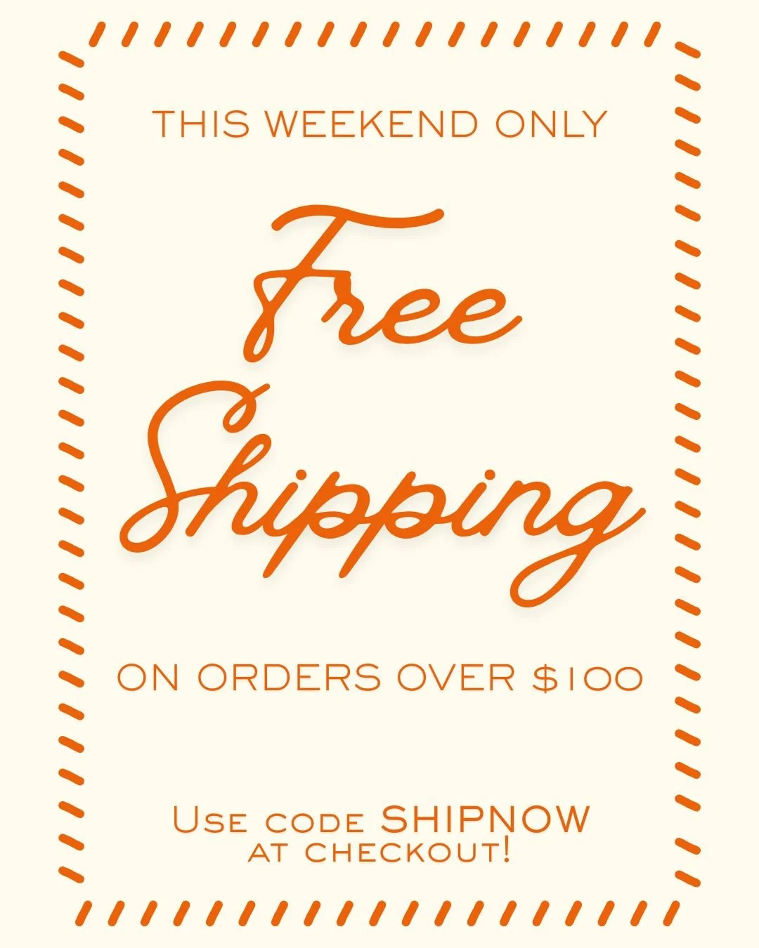 This weekend only, get FREE SHIPPING on orders over $100! Nothing is worse than feeling like you've successfuly  stayed on budget, only to go and checkout and realize you need to cough up another $15&mdash;so take advantage of this flash deal! Use co