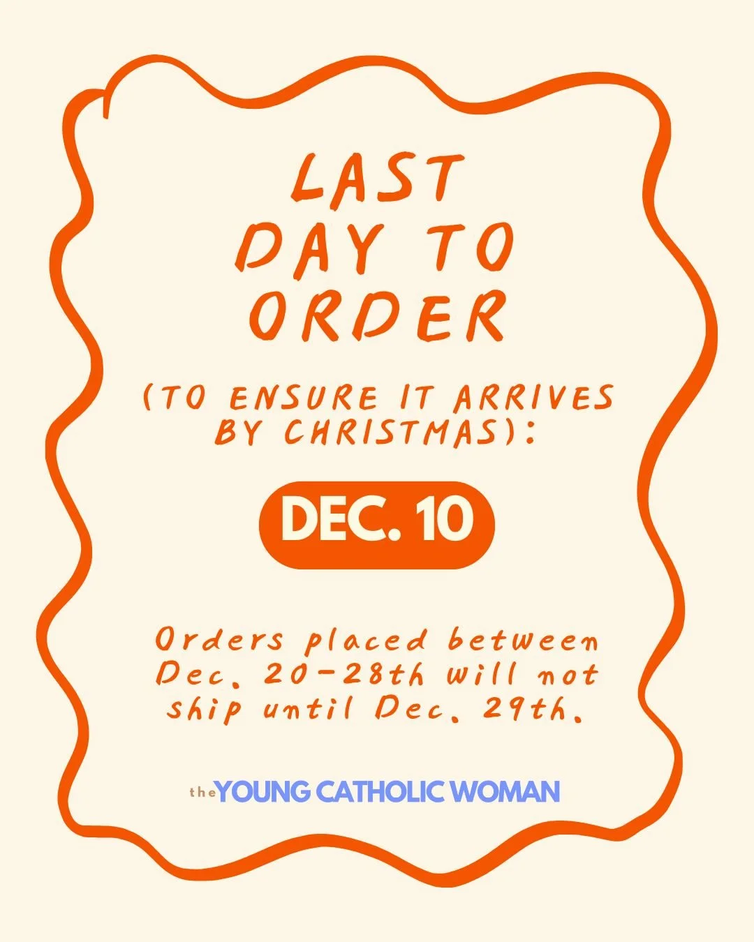 🎅🏽 🎁 🎄 LAST DAY TO ORDER AND ENSURE ARRIVAL BY CHRISTMAS IS DEC. 10th! 🎅🏽 🎁 🎄

Orders placed between Dec. 20-28th will not ship until Dec. 29th. So tell your husbands not to wait! 😇