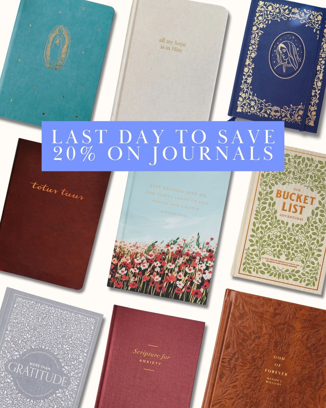 ENDS TONIGHT! To celebrate turning the page on 2025, we're offering 20% off all of our journals from now thru tonight at midnight! Use code JOURNAL26 at checkout!