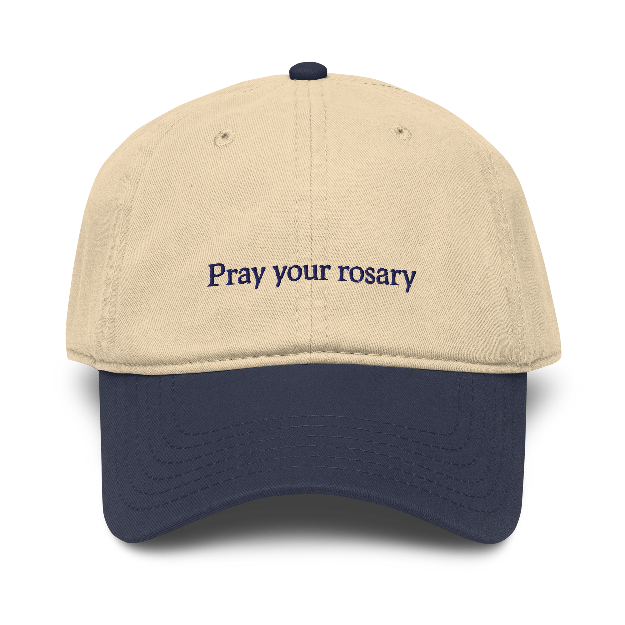 Pray Your Rosary garment washed baseball cap